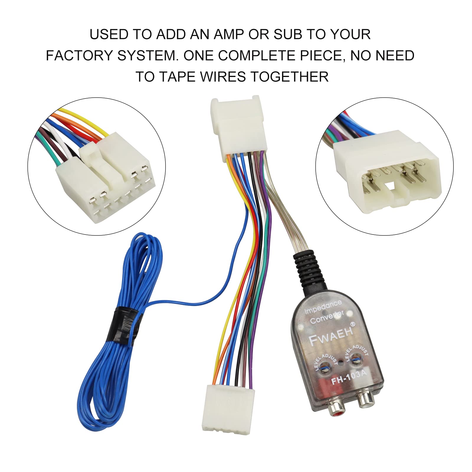 Add An Amplifier Adapter W/Amp Turn On Wire Compatible With Toyota Subaru Scion Lexus