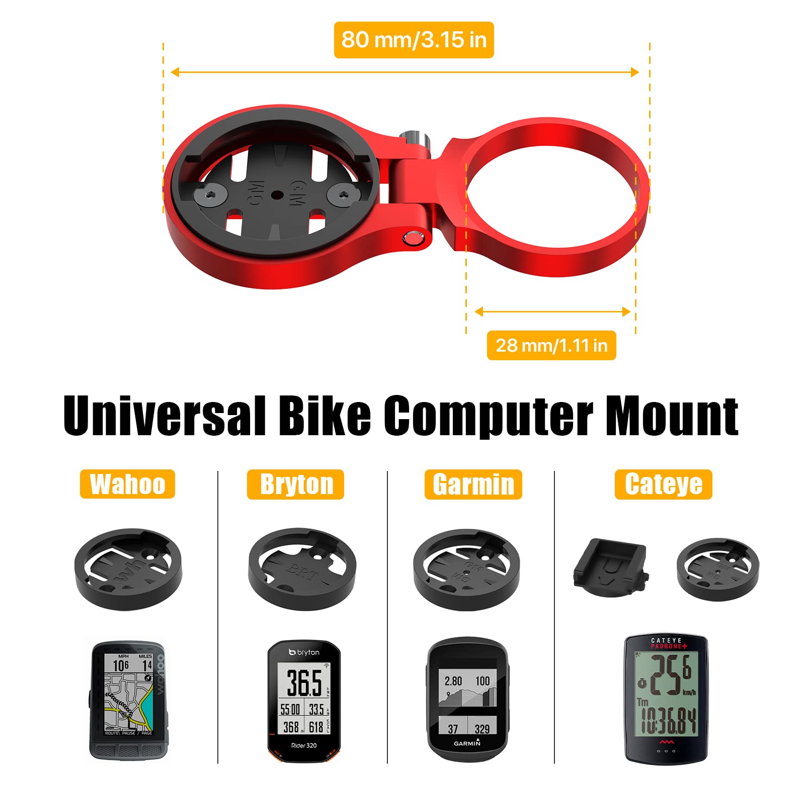 For Garmin Stem Mount - Adjustable Out Front Bike Computer Mount For Wahoo Stem, Road Cycling For Garmin Bike Computer Compatibl