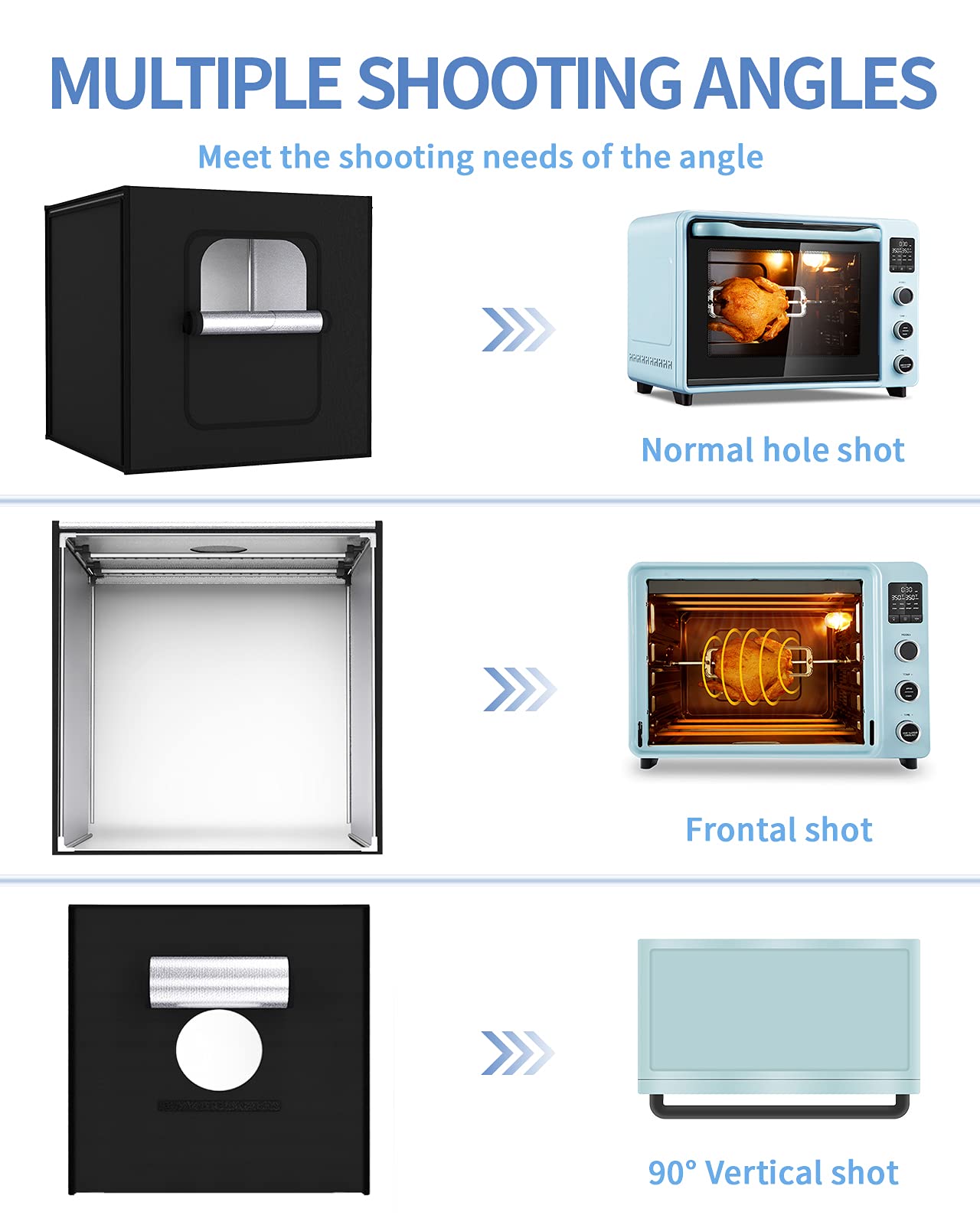 Photo Box, Travor Bi Color Photo Studio Box, 39''/100Cm Dimmable Photo Booth Shooting Tent Tabletop Photography Lighting Kit Wit