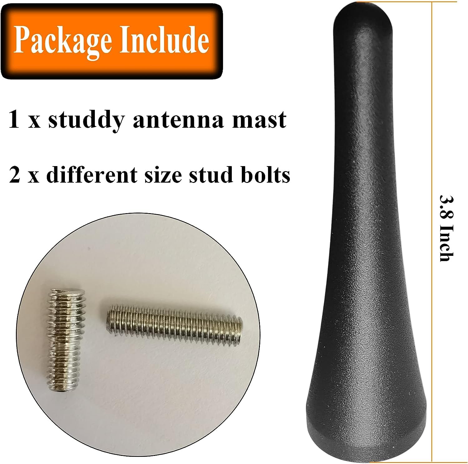 3.8 Inch Aluminum Antenna For Ford Transit (2013 2024), Ford Transit Antenna Replacement, Ford Transit 150 250 2013 2014 2015 20