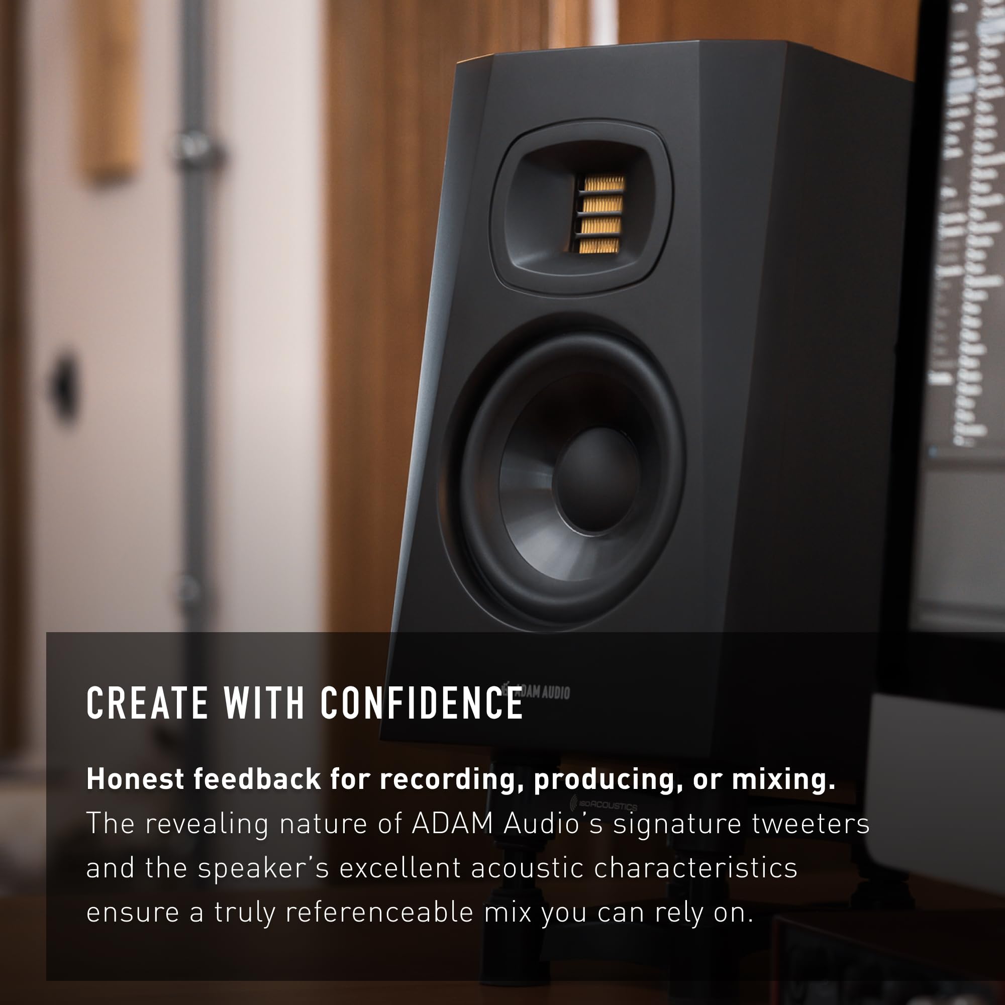 Adam Audio T5V Studio Monitor For Recording, Mixing And Mastering, Studio Quality Sound (Single)