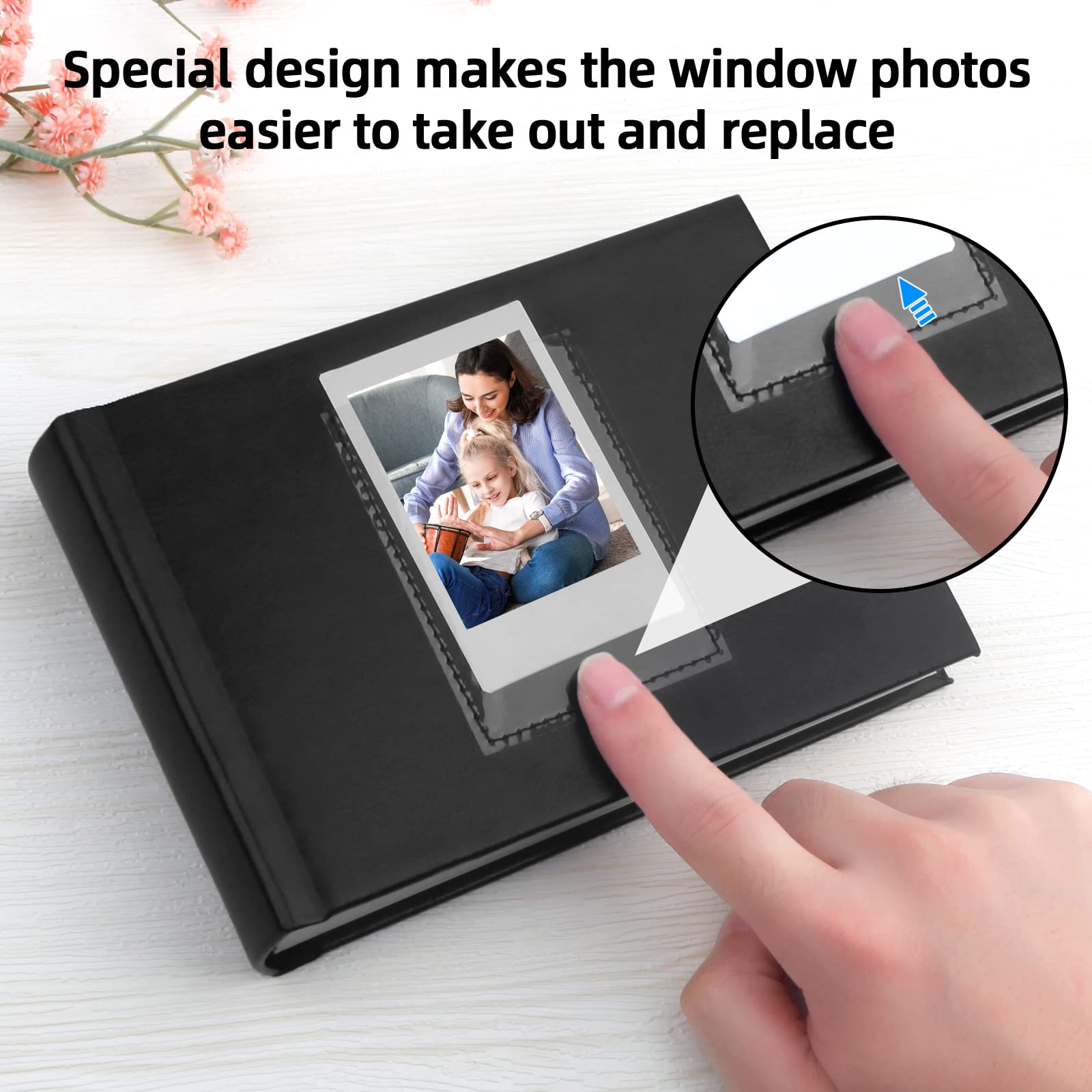 64 Pockets Mini Photo Album With Writing Space, Front Window, 2X3 Inch Photo Album For Fujifilm Instax Mini 12 11 9 99 8 7+ 40 C