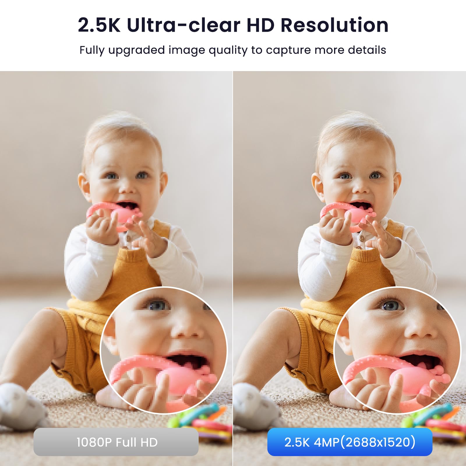 Galayou 4Mp Security Camera Indoor 5G/2.4G Dual Wifi Camera With 2 Way Audio For Baby/Pet/Dog/Nanny Monitoring, 24/7 Sd Card Rec