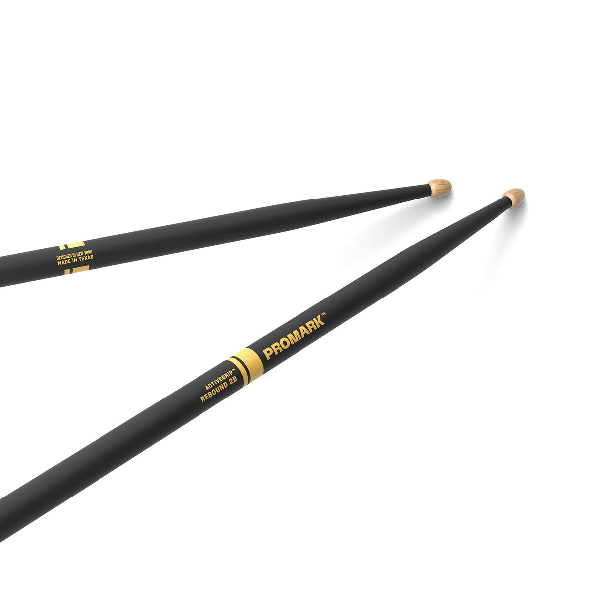 Promark Activegrip Drum Sticks   Rebound 2B Drumsticks   For Secure, Comfortable Grip   Gets Tackier As Your Hands Sweat   Hicko