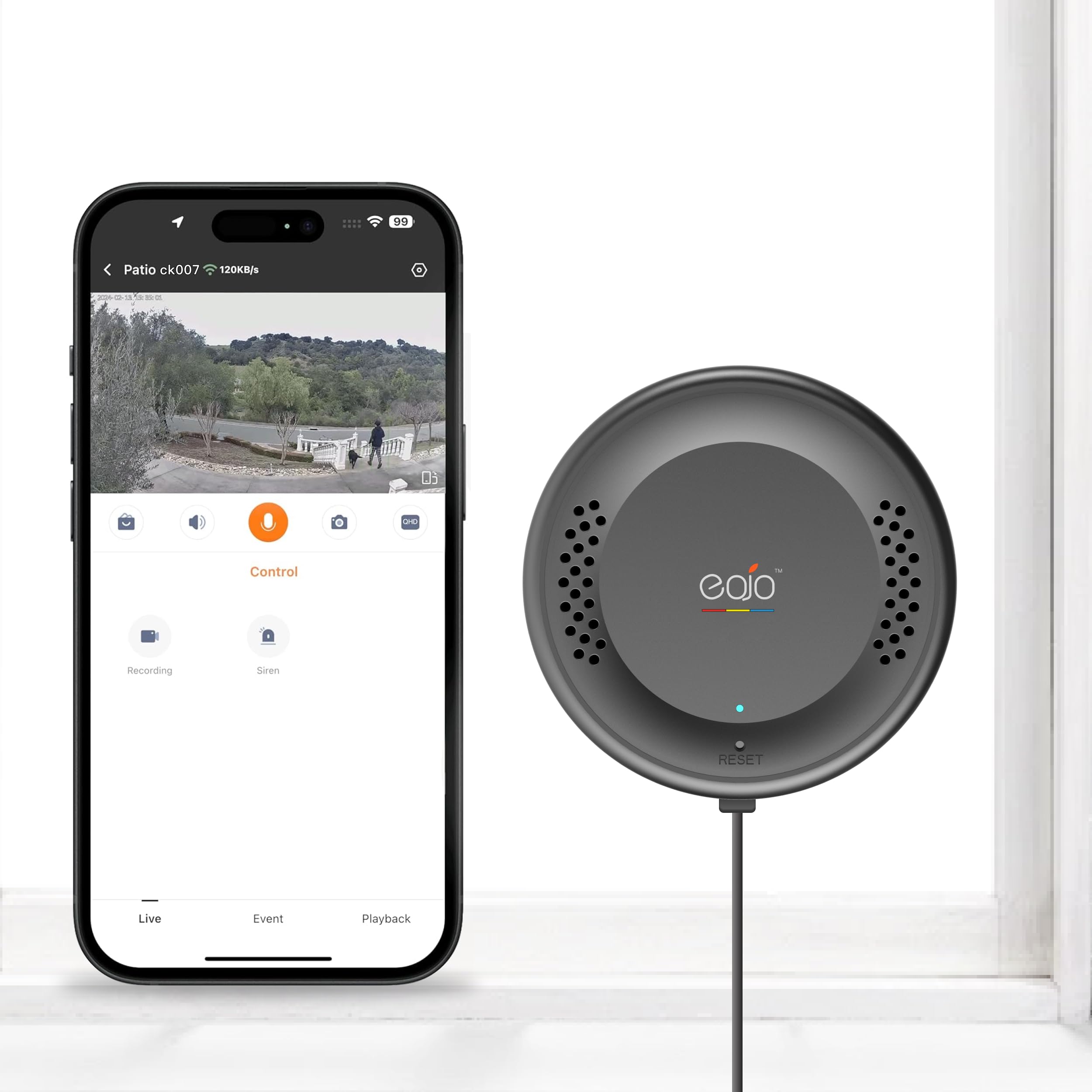 Eojo Starlight Window Camera   2.4Ghz & 5Ghz Wifi Camera Indoor With Person & Motion Detection, 2K Home Camera With 24/7 Recordi