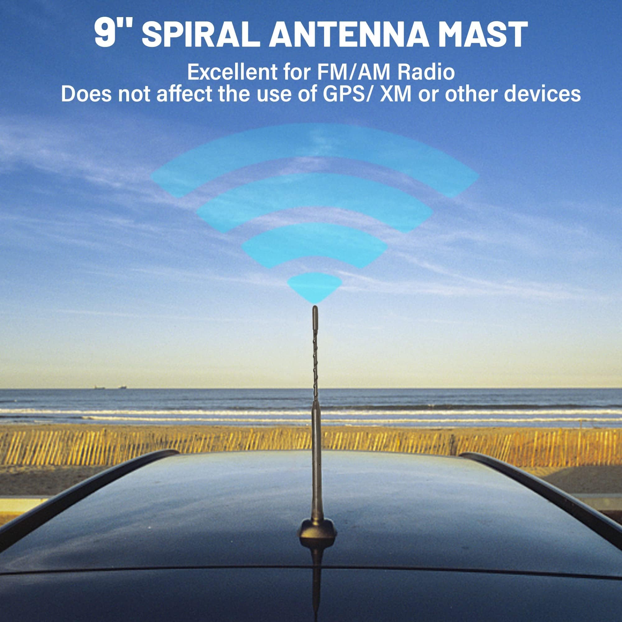 Anina 9 Inch Car Radio Antenna Mast For 2007 2020 Ford Focus Explorer Ranger Lincoln Mkt Mercury Milan Am Fm Roof Mount Vehicle