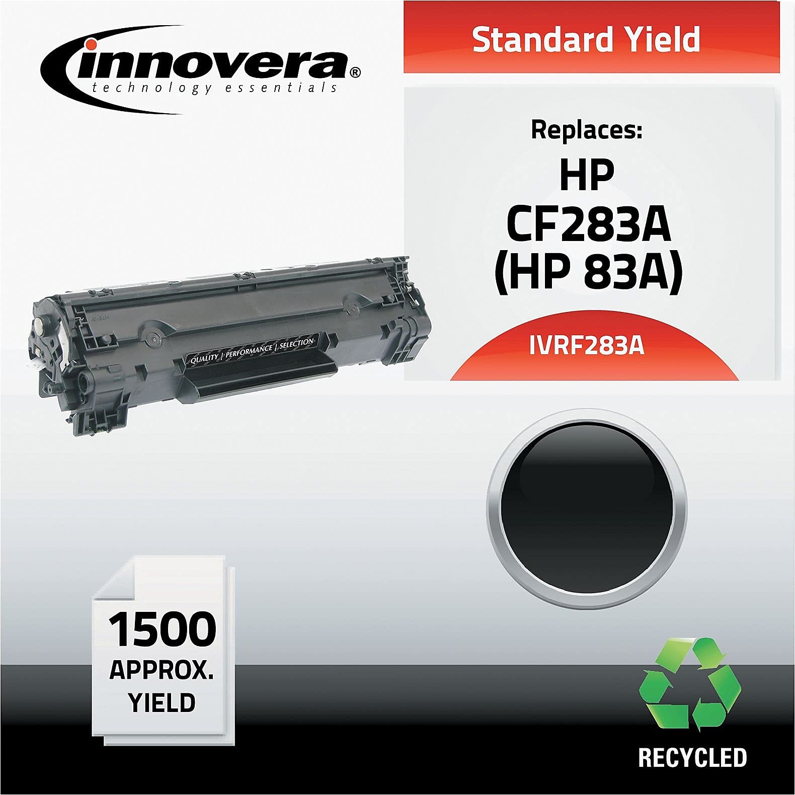 Innovera Ivrf283A 1500 Page Yield Remanufactured Toner Replacement For 83A (Cf283A)   Black