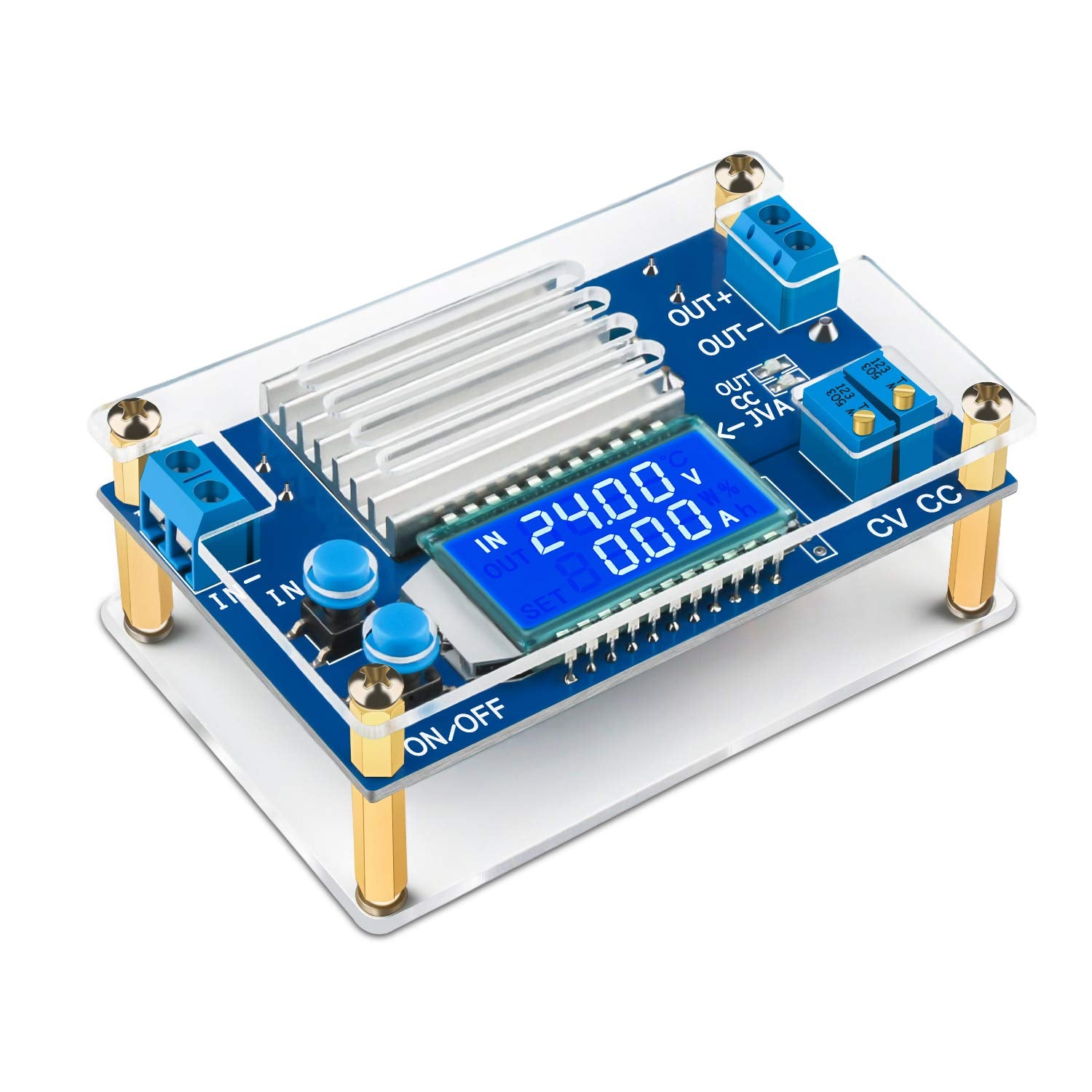 Drok Dc Buck Converter, 5.3V 32V To 1.2V 32V 12A Adjustable Power Supply, 5V 9V 12V 24V 30V 32V Step Down Voltage Regulator With Lcd Display Volt Transformer Reducer Cc Cv For Rv Solar Panel Golf Cart