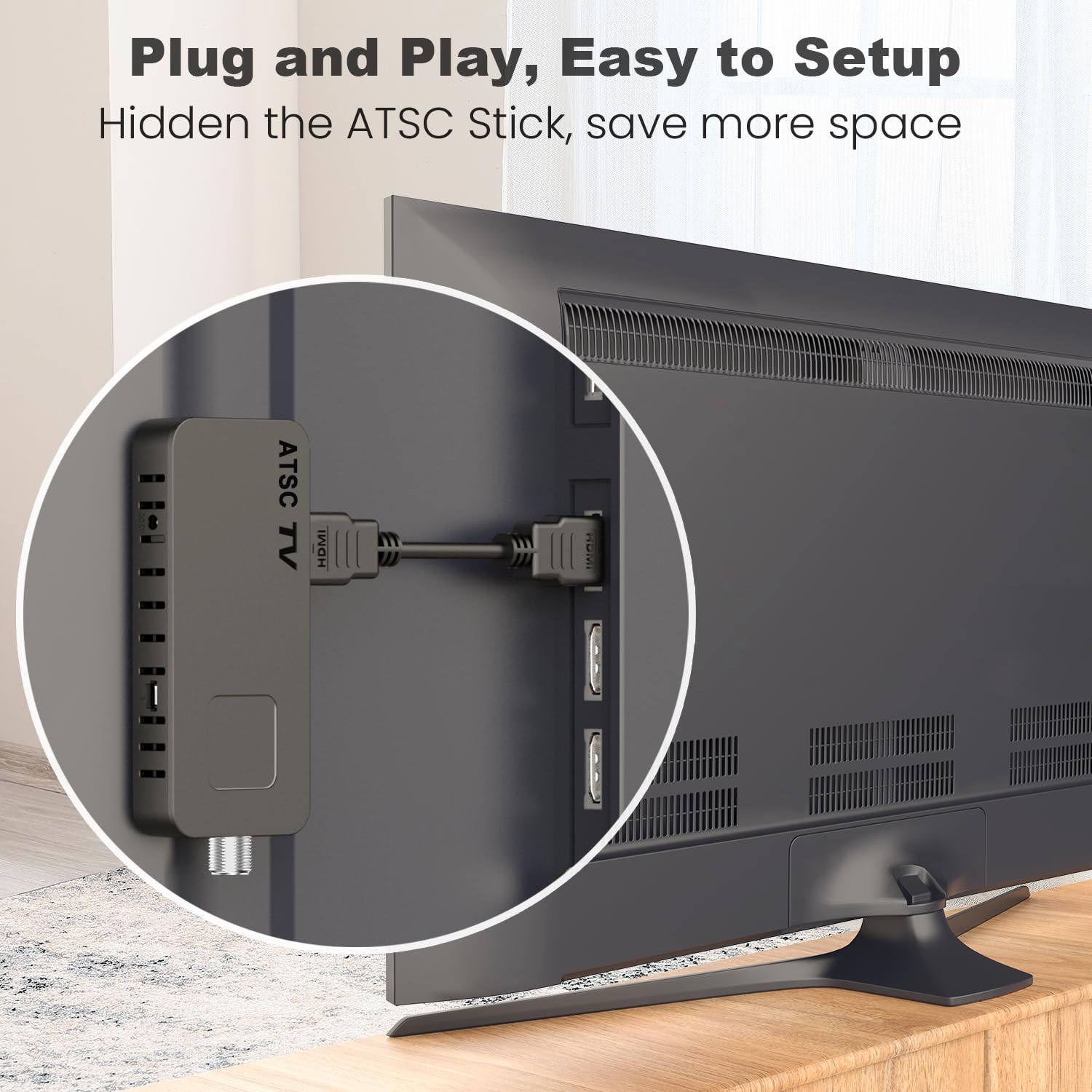 Digital Converter Box For Tv [2024 Updated], Atsc Tv Tuner [Hidden Behind Tv], Watch & Record Free Over The Air Channels On Tvs,