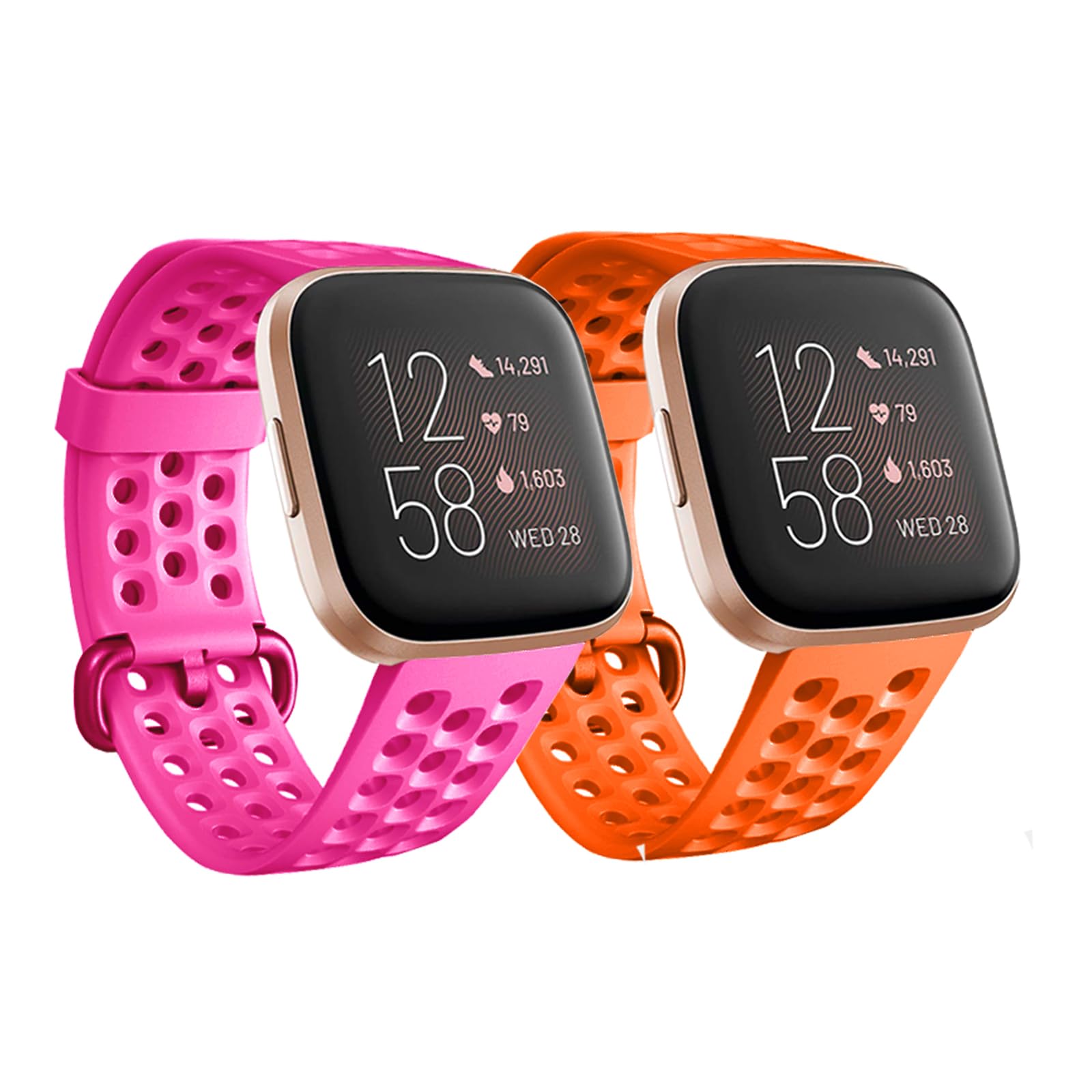 Bands Compatible With Fitbit Versa 2 / Versa Lite Se/Versa Smart Watch Breathable Replacement Sport Strap Band For Women Man Lar