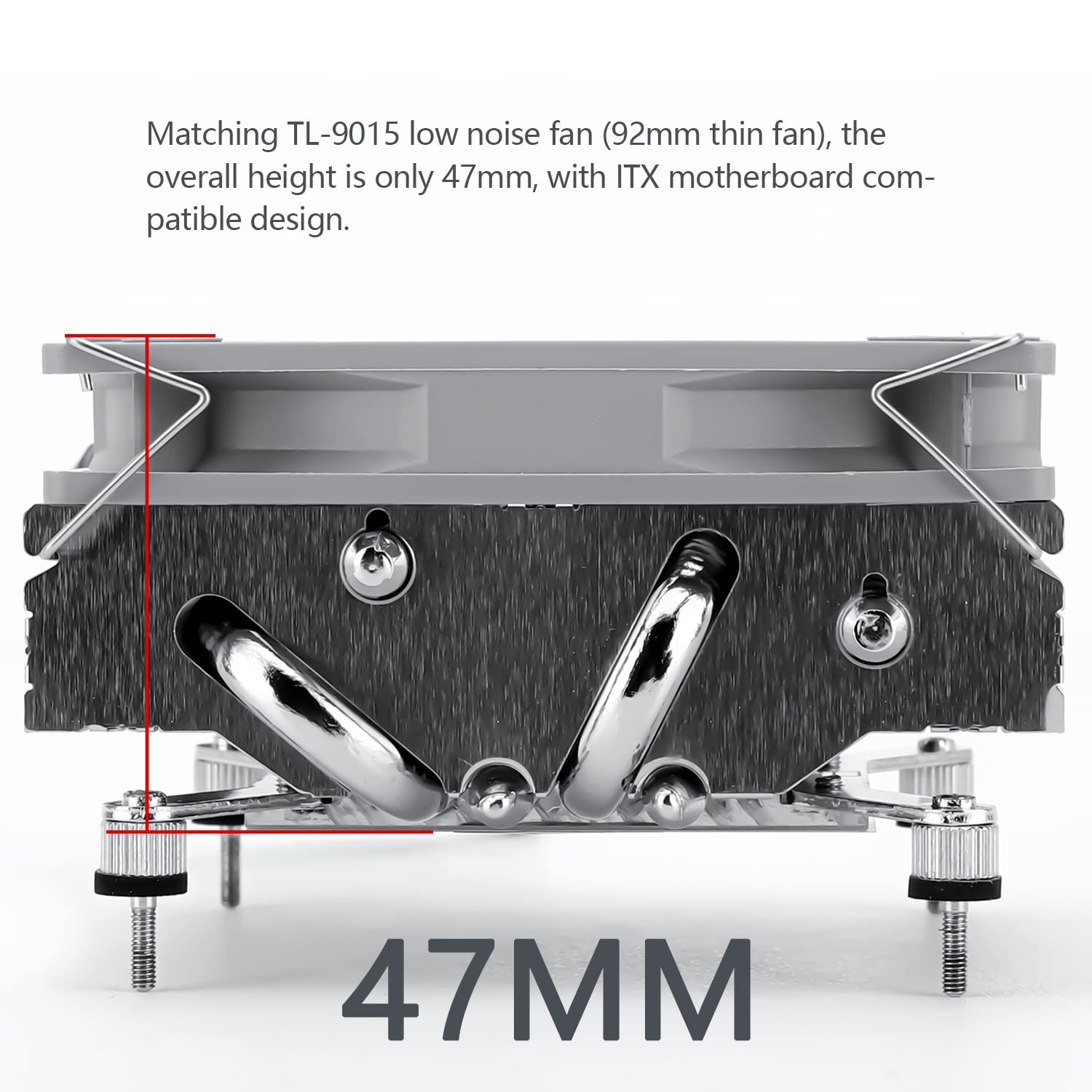 Thermalright Axp90 X47 Low Profile Cpu Cooler, With 92Mm Tl 9015 Slim Pwm Fan, Itx Cpu Cooelr Fan, 47Mm Height,For Amd Am4 Am5/I