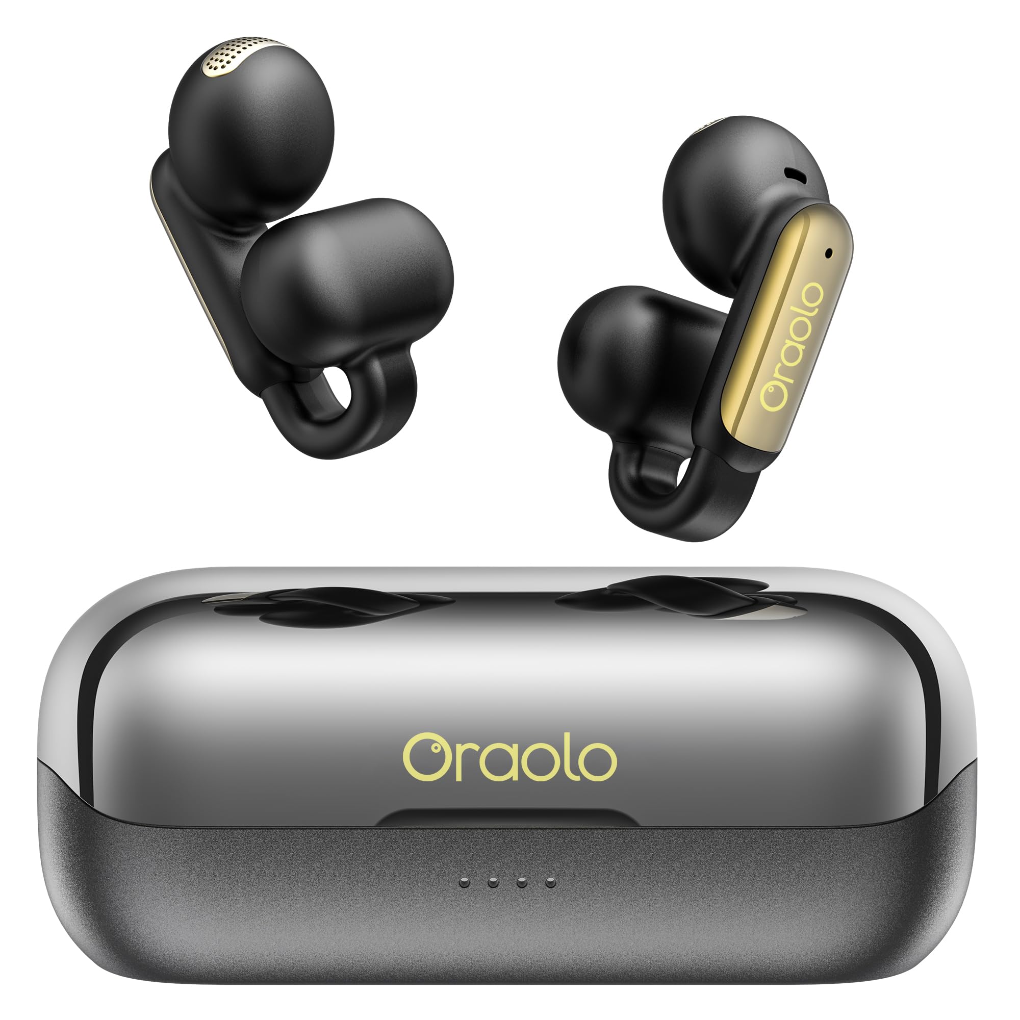 Oraolo Bluetooth Earbuds, Crystal Clear Call, USBC Charging, Bluetooth 6.0 Open Earphones with ENC, IPX5 Waterproof Wireless Cl