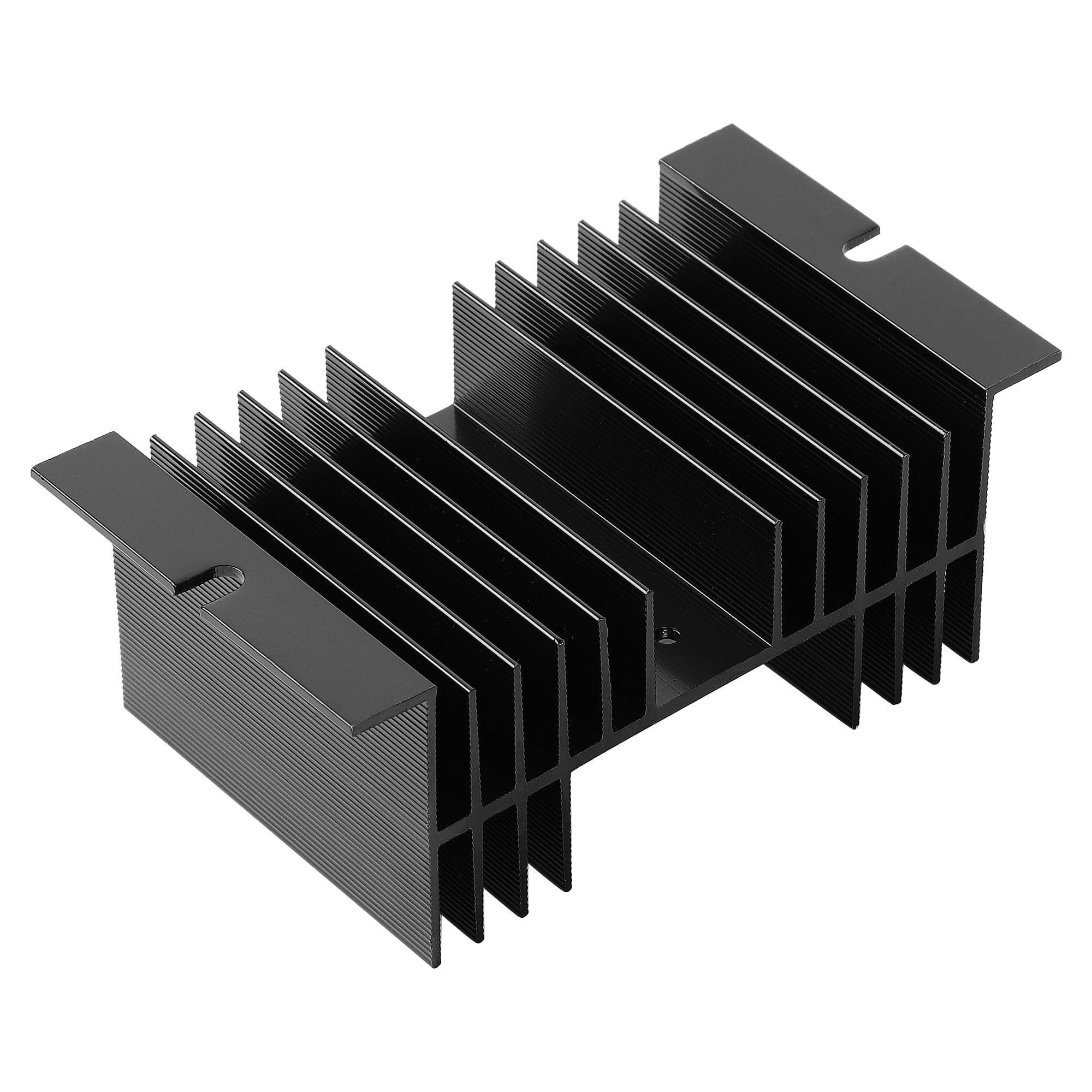 Uxcell Black Aluminum Heatsink 4.9'' X 2.8'' X 2''/12.5 X 7 X 5Cm Cooling Fins Heat Dissipation Cooler Heat Sink For Solid State