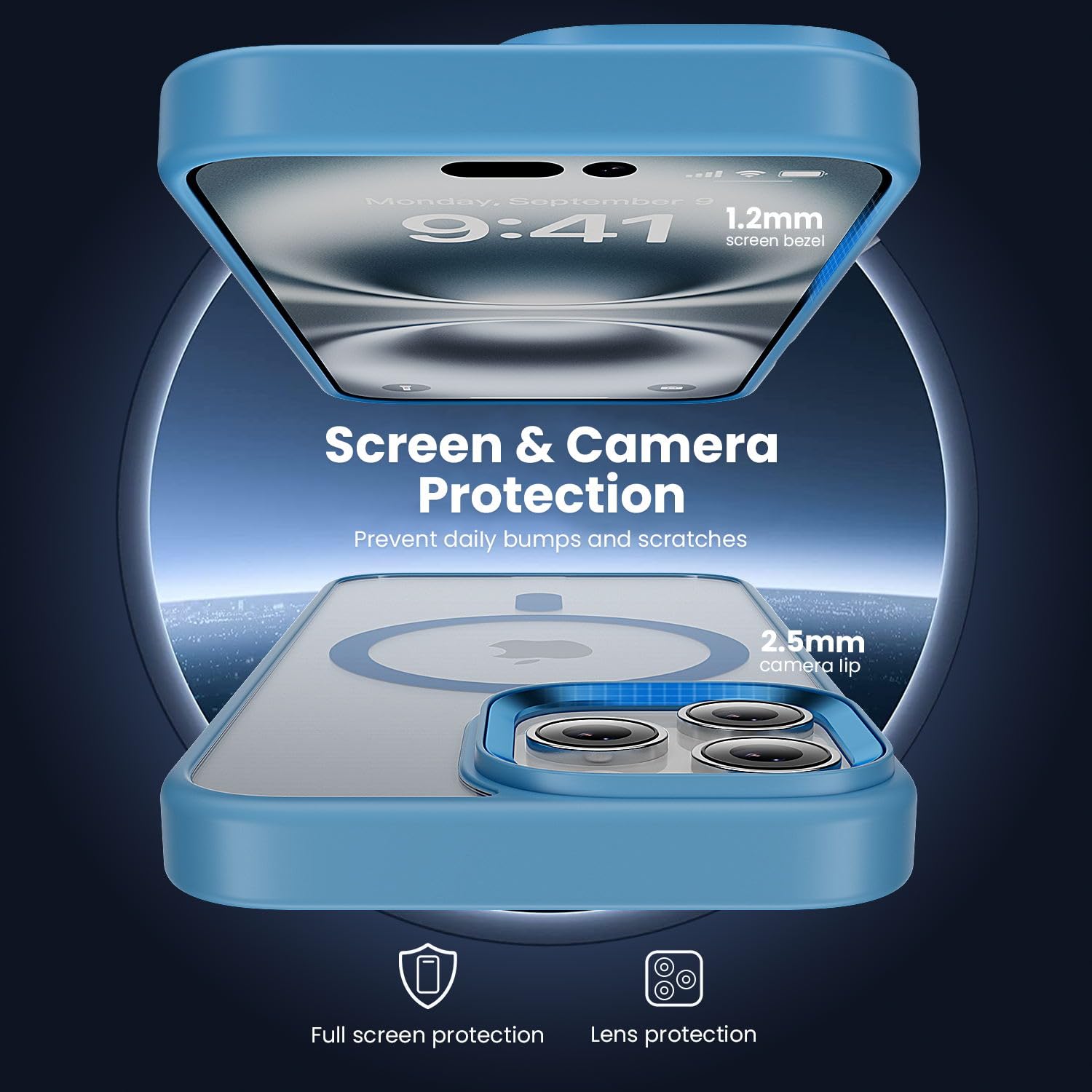 Gyizho Magnetic Case For Iphone 16 Pro Case, [Military Grade Drop Tested] [Compatible With Magsafe] Slim Protective Cover Transl