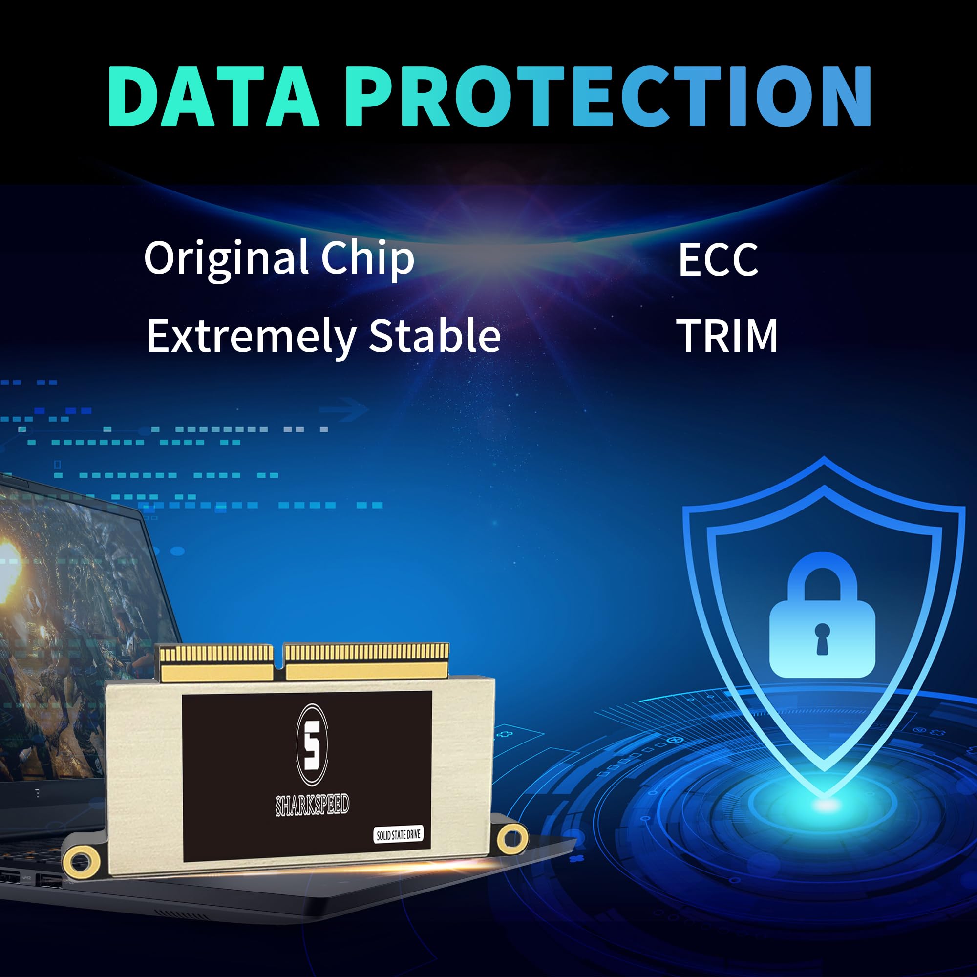 Sharkspeed Ssd 2Tb For Macbook Pro Retina 13'' A1708 2016 2017 Emc 2978 3164 Non Touch Bar Models, Hard Drive M.2 Nvme Pcie Gen3