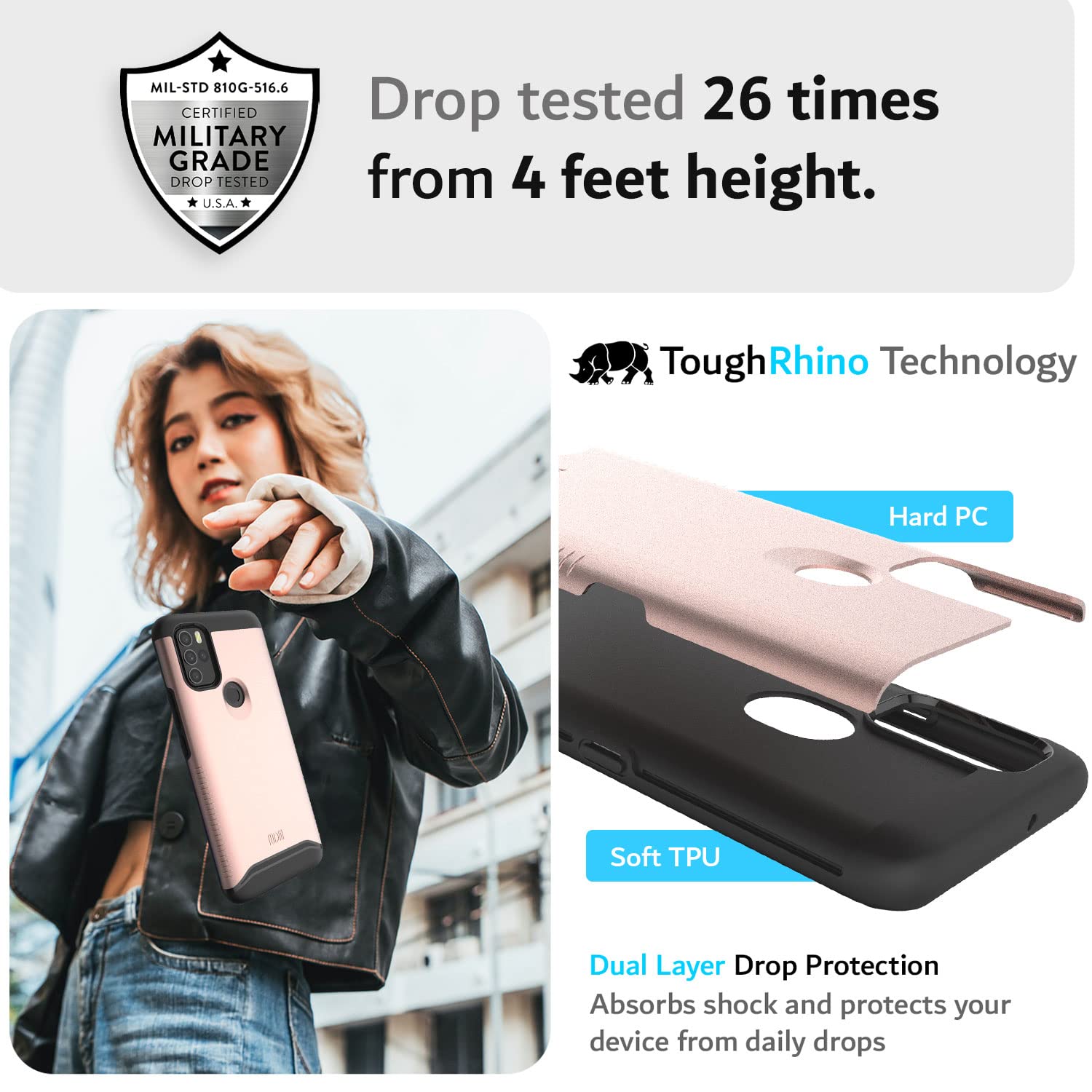 Tudia Dualshield Designed For Blu G91 Pro Case, [Merge] Shockproof Military Grade Heavy Duty Dual Layer Tough Slim Hard Protecti