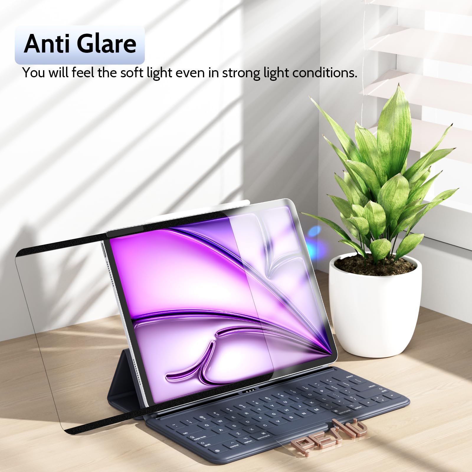 Peslv 2 Pack Magnetic Paperfilm For Ipad Air 6Th 11 Inch 2024, Feel Like Writing Drawing On Paper, Matte Removable Anti Glare Fi