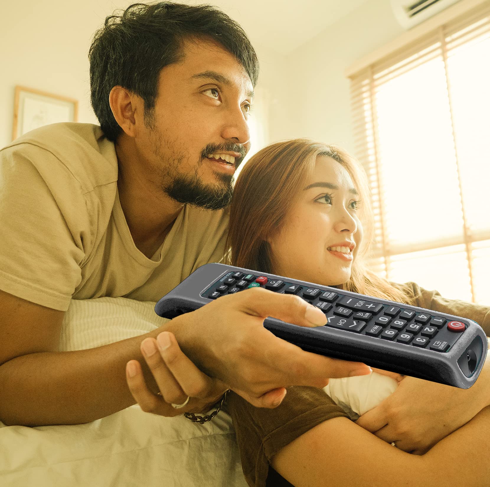 Remote Case For Samsung Tv Controller, Silicone Remote Cover For Bn59 01199F Samsung Remote Control, Smart Tv Remote Skin Sleeve Black