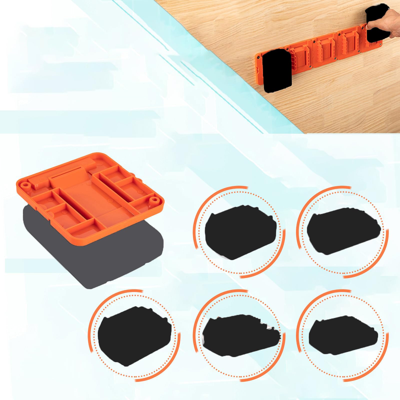 Crivnhar 5 Pack Battery Holder Compatible For Black+Decker 20V Battery Mounts Dock Holder Fit For Lbxr20 Lb20(W/10 Screws, No Ba