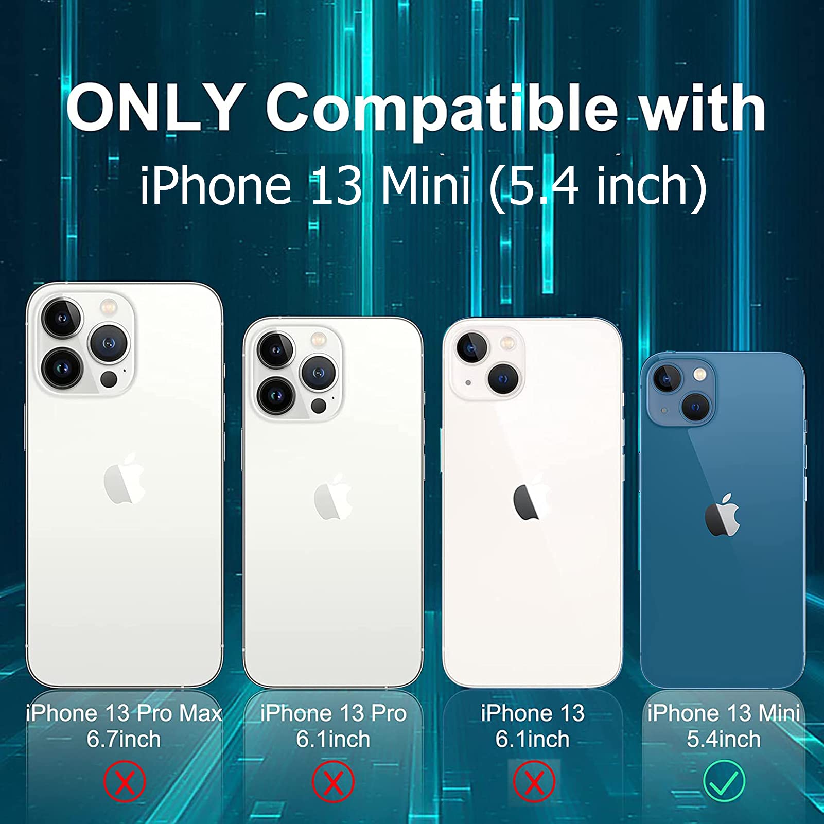 Battery Case For Iphone 13 Mini, 6500Mah Slim Portable Protective Charging Case Compatible With Iphone 13 Mini (5.4 Inch) Rechar