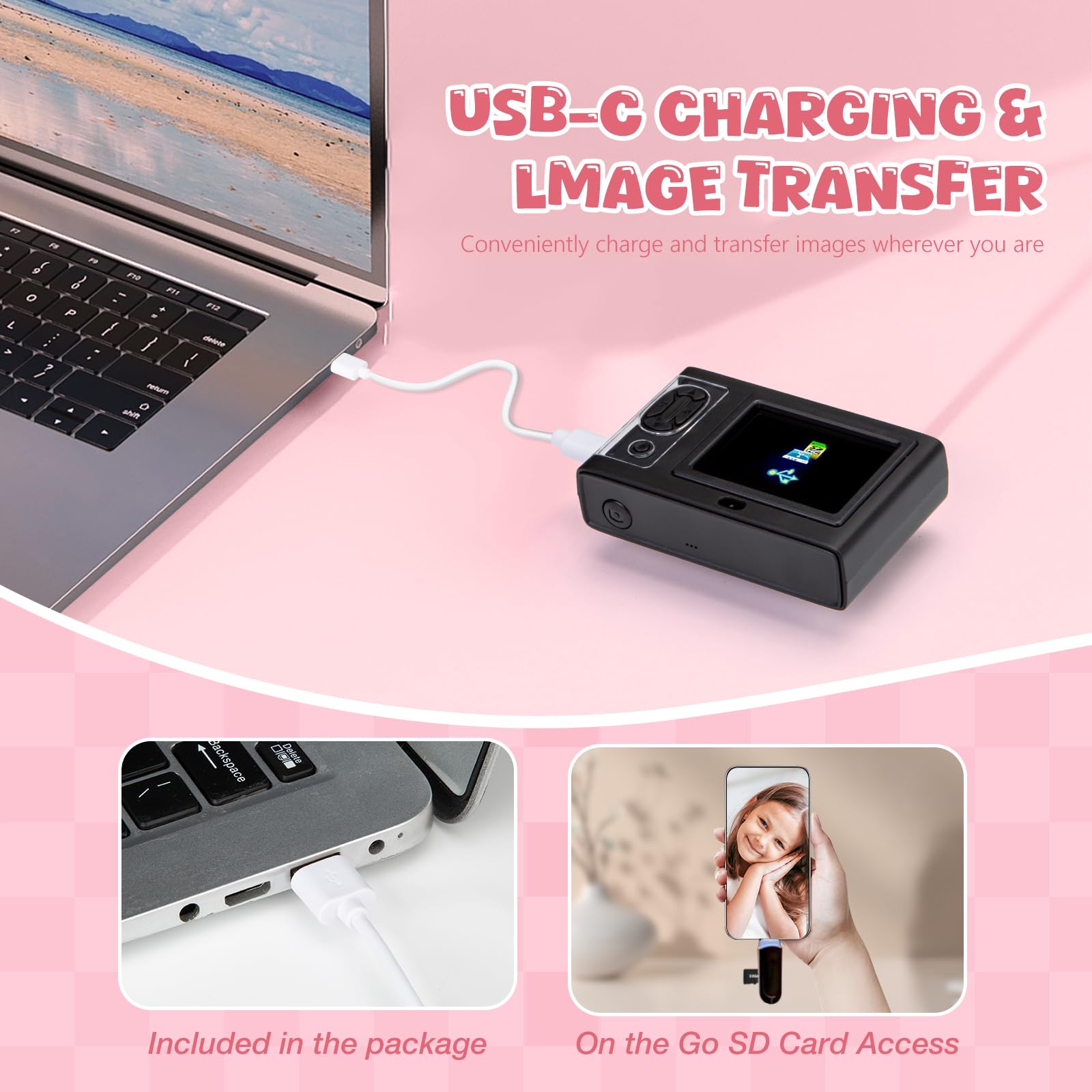 Digital Camera,Fhd 1080P Kids Camera With 32Gb Card,48Mp 8X Zoom Digital Point And Shoot Camera,Anti Shake,Front Camera,Lanyard,