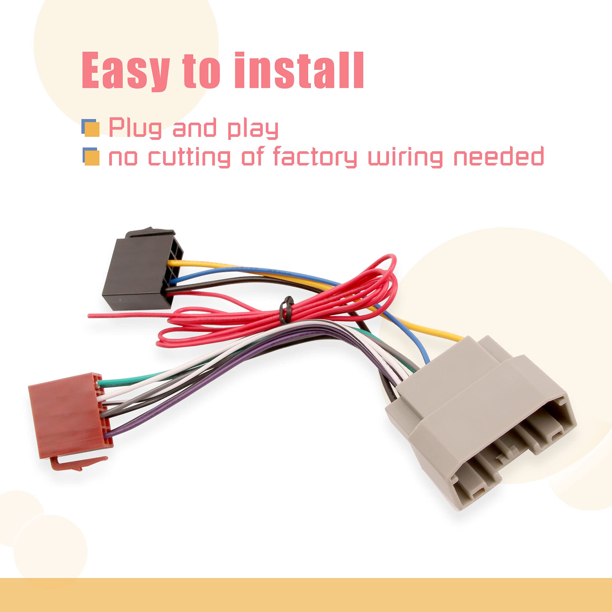 G Car Stereo Radio Wiring Harness Compatible With Some Jeep Dodge Chrysler Aftermarket Install Connector