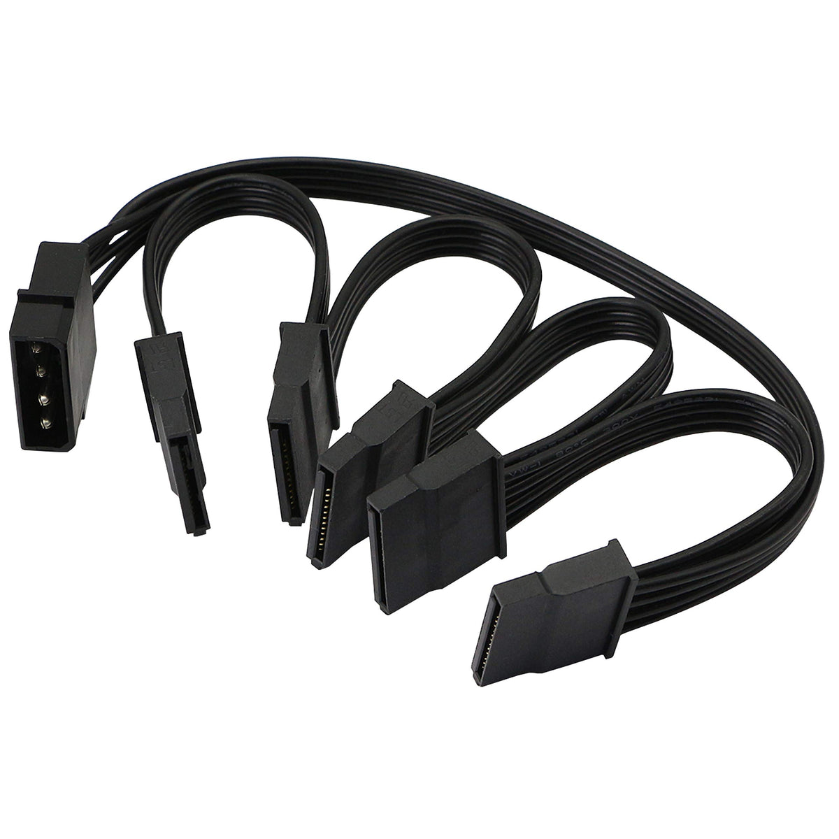 Gelrhonr Ide To Sata Power Splitter Cable,Lp4 4Pin Ide To 5 X15 Pin Sata Power Conversion Line Extension Y Cable For Hard Disk