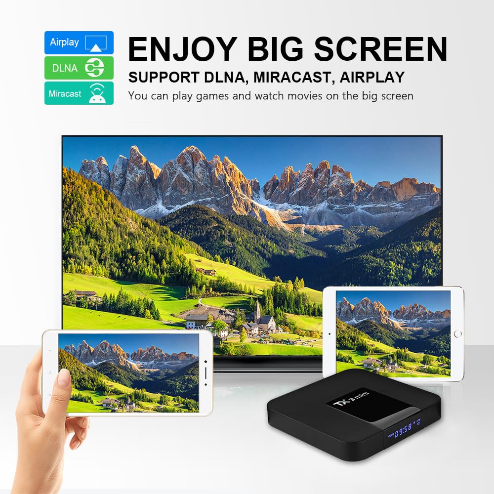 Tx3 Mini Pro Android 10.0 Tv Box Quad Core 2Gb Ram 16Gb Rom Dual Wifi 2.4G/5.8Ghz Bt4.2 3D 4K Smart Home Android Smart Player