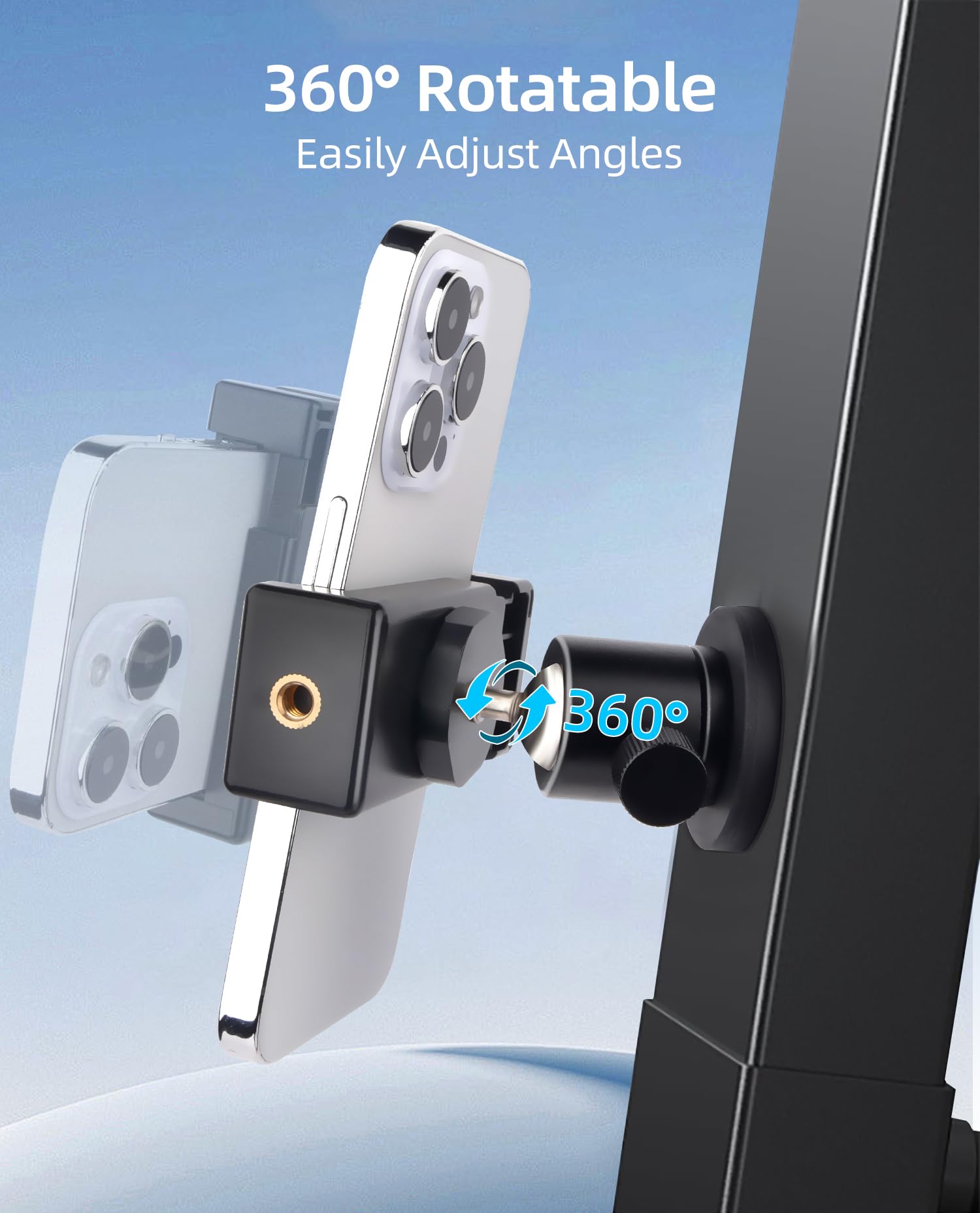 Mechrig Cell Phone Clamp Gym Magnetic Phone Holder All Metal Magnet Base Phone Mount For Gym Equipment, Tractor, Refrigerator, F