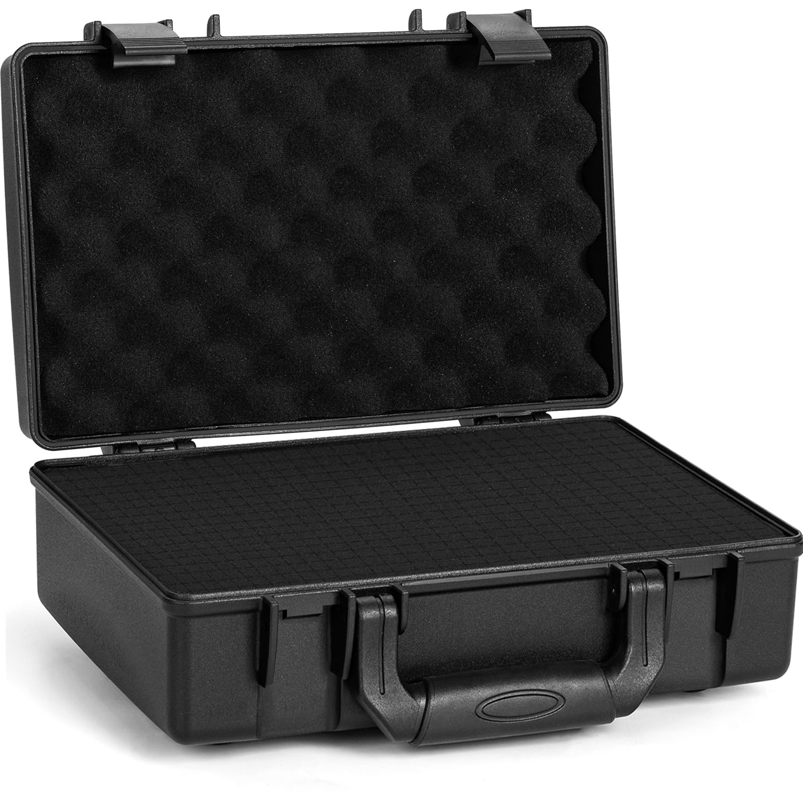 13 inch Hard Carrying Case,Shockproof Storage Box with Customizable Foam,Portable Protective Tool Box for Microphone,Recorder,El