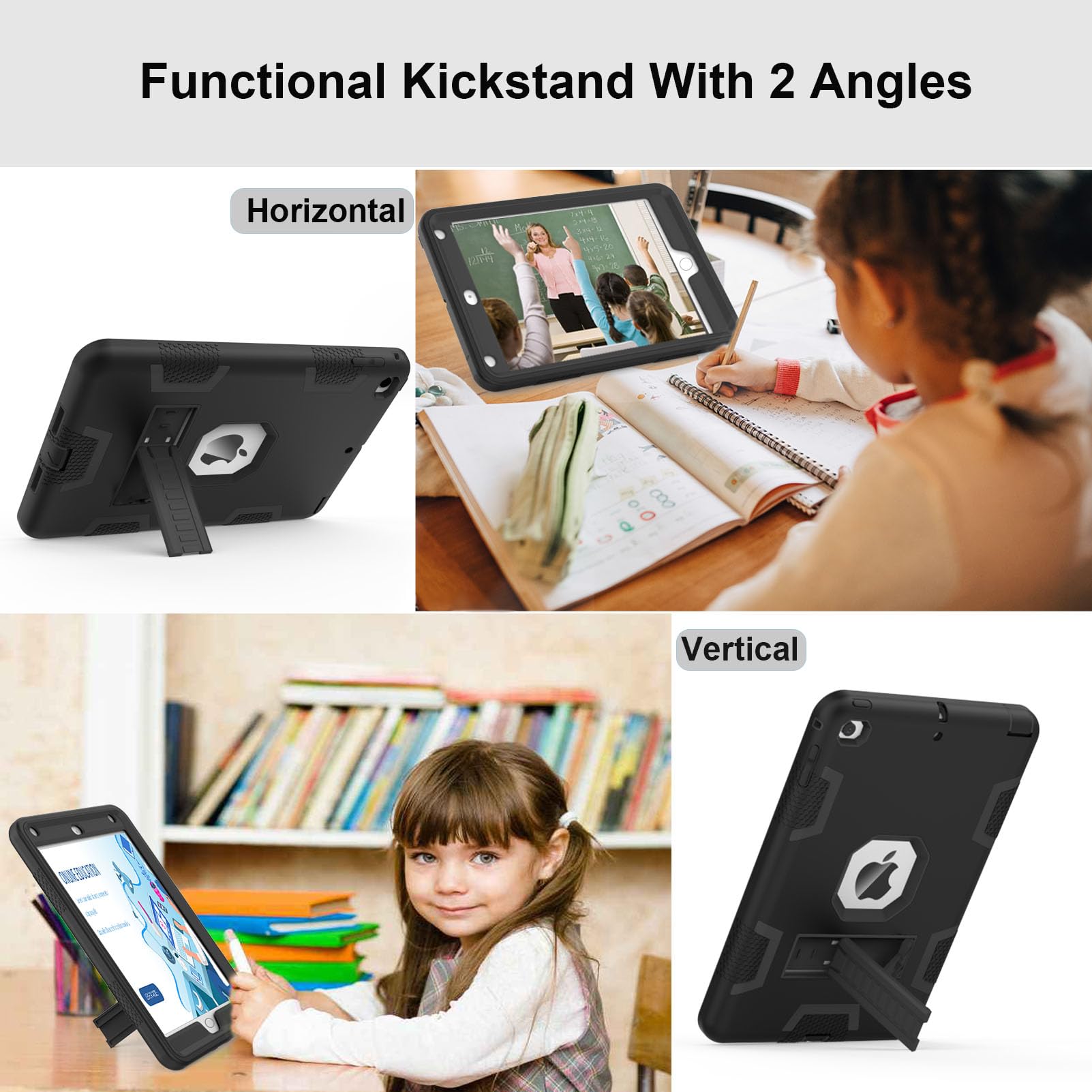 Ccmao Ipad Mini 5 Case 2019, Ipad Mini 4 Case 2015, Heavy Duty Shockproof Hybrid Protective Cover For Ipad Mini 5Th/4Th Generati