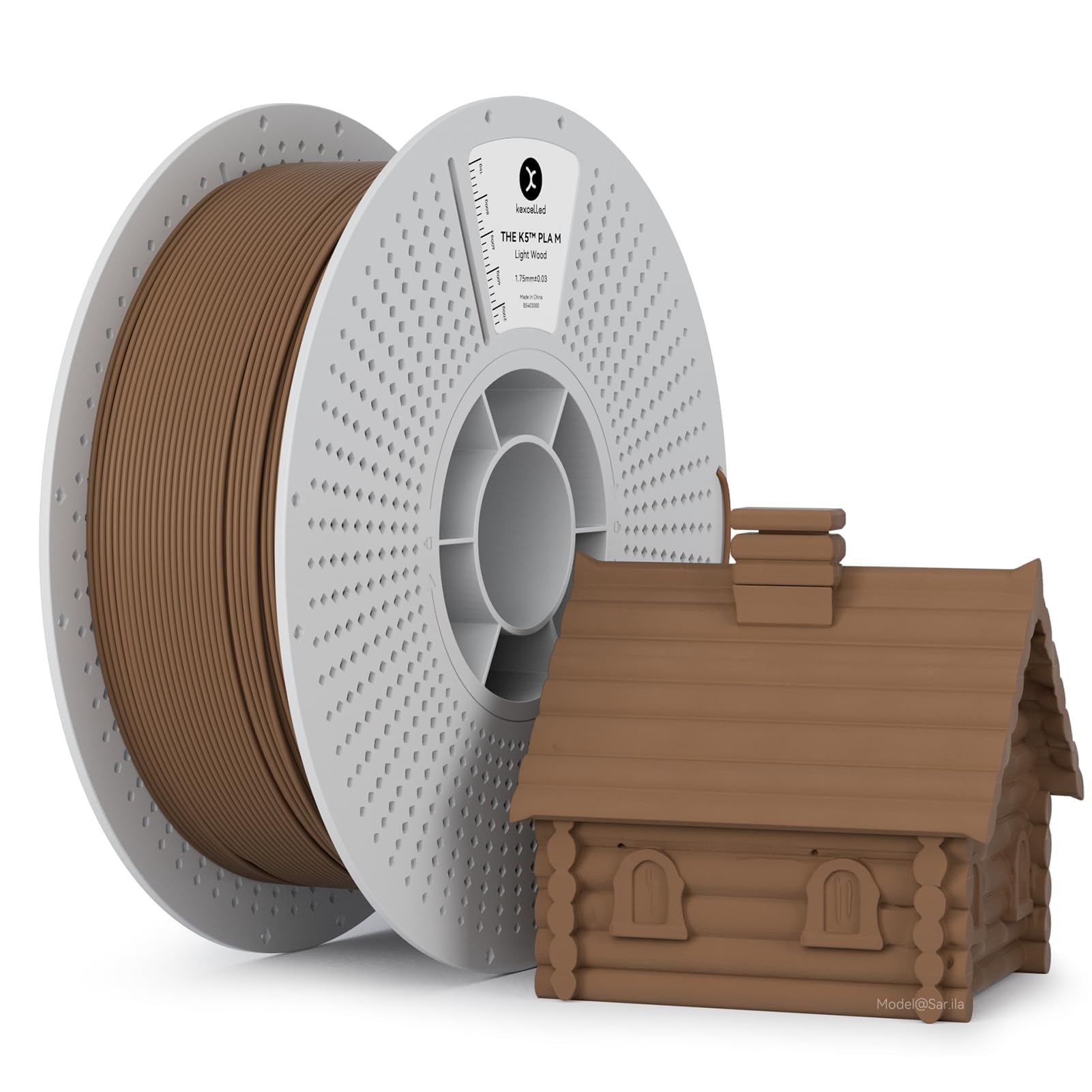 kexcelled Matte PLA Filament 1.75mm,Matte Earth Brown Mocha PLA 3D Printer Filament 1kg Spool (2.2lbs) with +/-0.03mm Accuracy,U