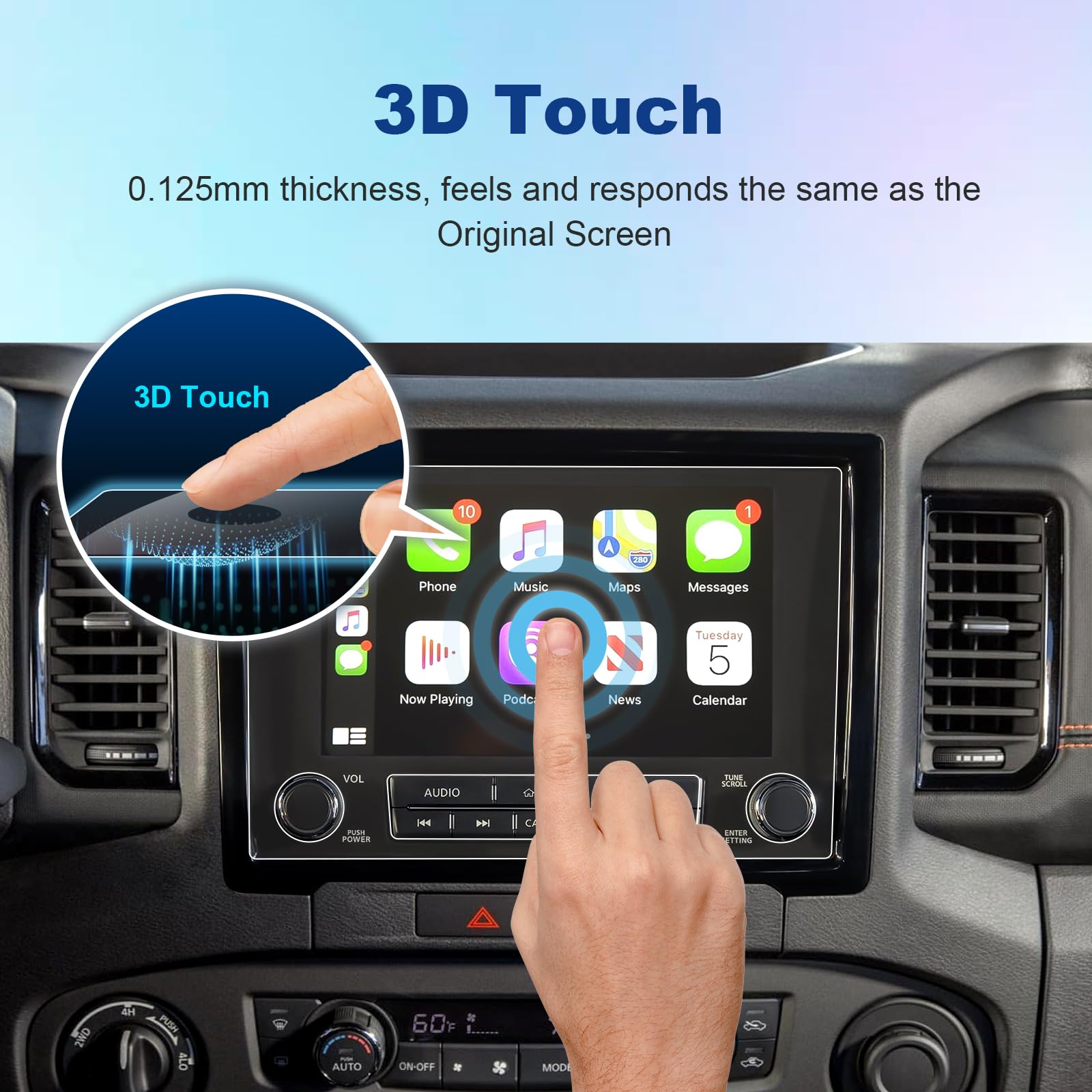 Coleya (2 Pack) 2022 2023 2024 Frontier Screen Protector For Nissan Frontier (S/Sv/Midnight Edition/Pro X/Pro 4X) 8In/9In Touchs