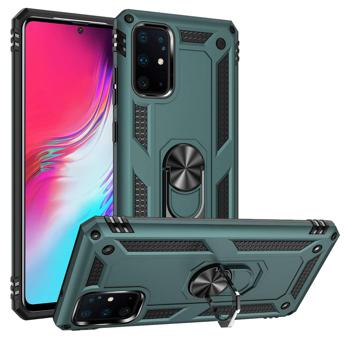 Addit S20+ Case,S20 Plus Case, [Military Grade ] Shock Absorption Bumper Cover Samsung Galaxy S20 Plus Anti Scratch Case With Ri