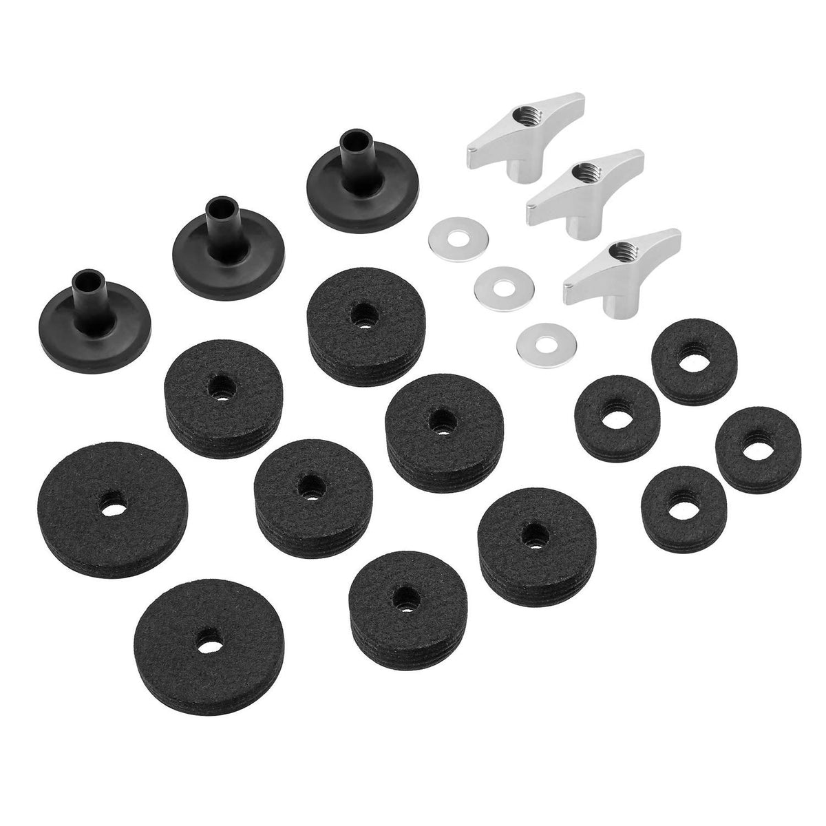 21 Pieces Cymbal Replacement Accessories Cymbal Stand Sleeves Cymbal Felts With Cymbal Washer & Base Wing Nuts Replacement For D
