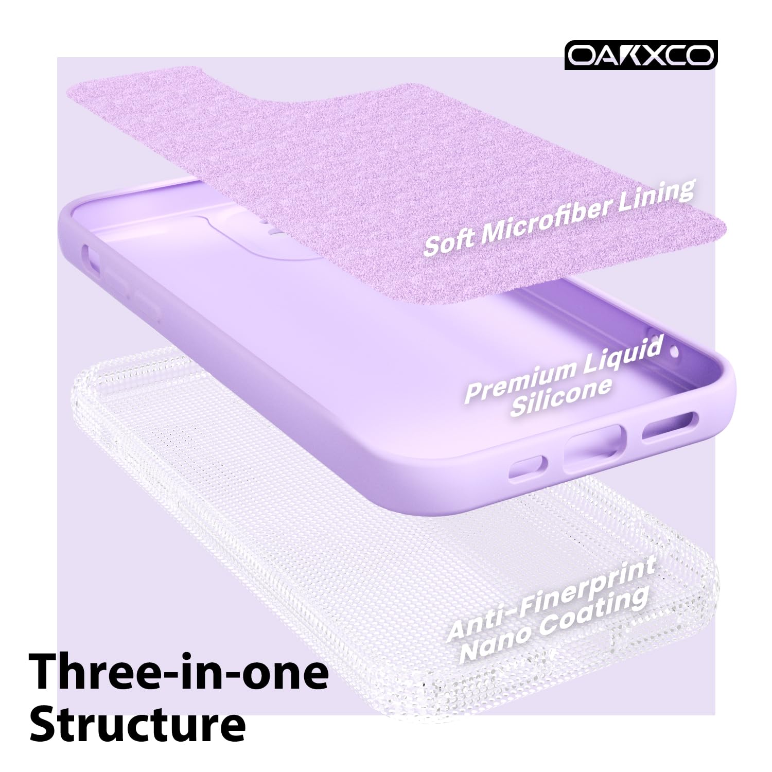 Oakxco For Iphone 12 Case Liquid Silicone, Soft Rubber Gel Elegant Aesthetic Basic Simple Cover, Slim Tpu Matte Solid Color Plai