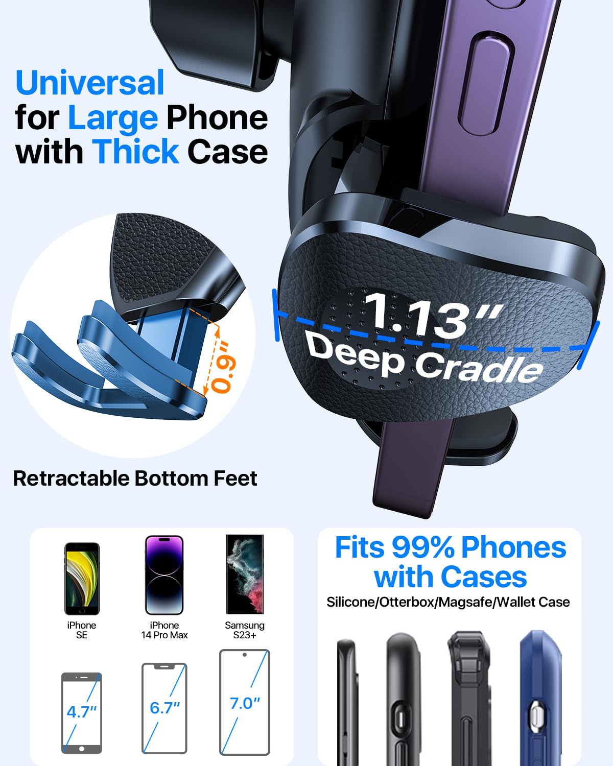 Yru [2025 Upgraded Universal Car Phone Holder Mount?360 Rotatable &Strong Suction? Cell Phone Holder For Car Dashboard Windshiel