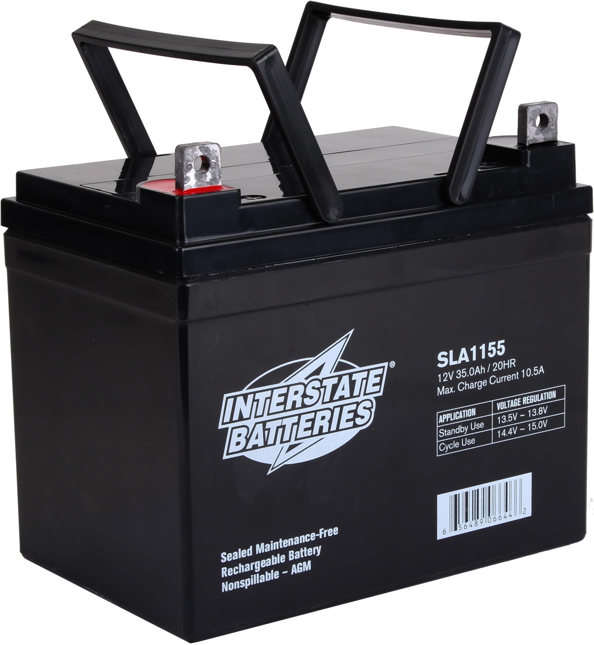 Interstate Batteries 12V 35Ah Battery (Flag Terminal) SLA AGM VRLA Rechargeable Replacement for UPS Backup Power, Emergency Ligh