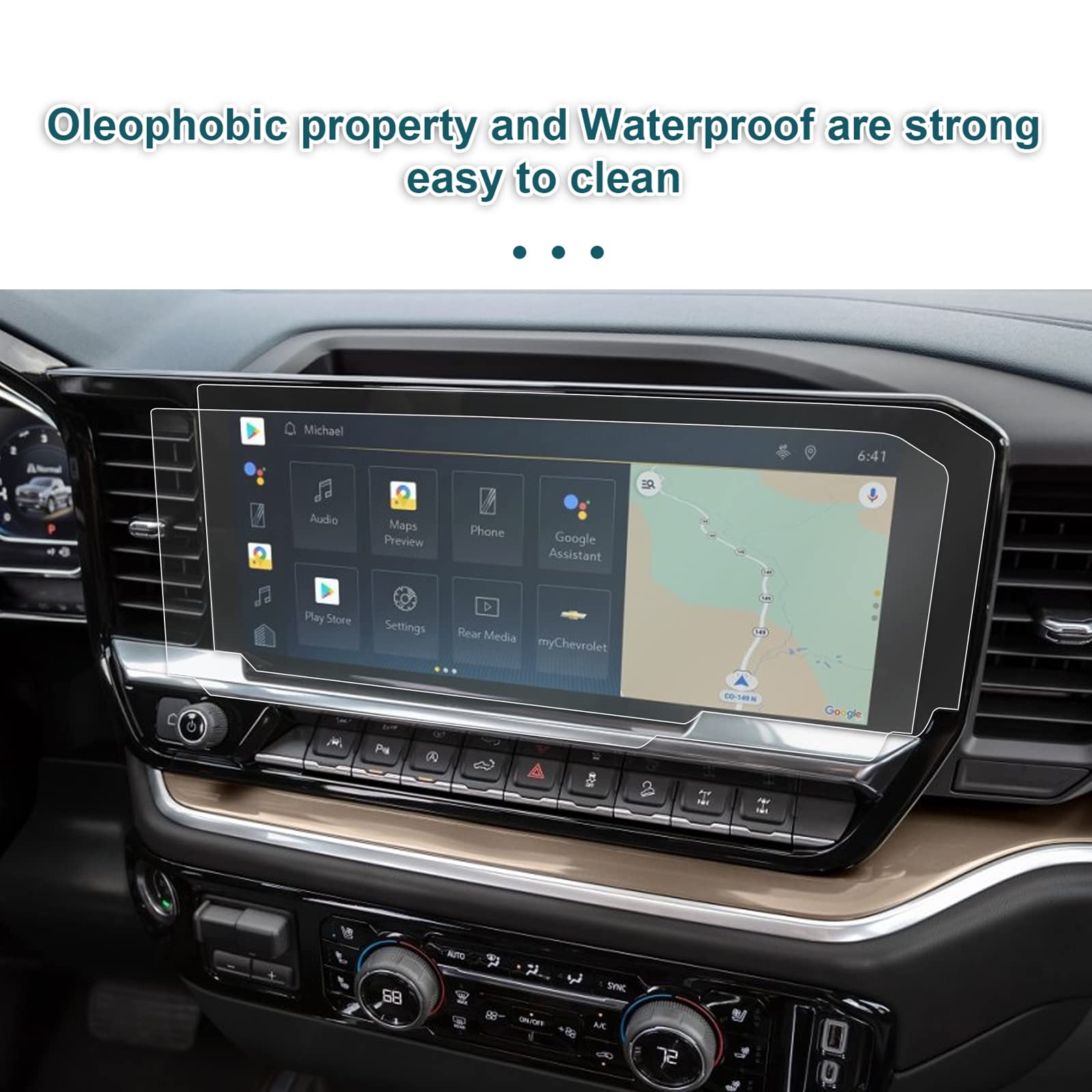 Yee Pin 2022 2023 2024 2025 Silverado Screen Protector For Silverado 13.4'' Diagonal Infotainment Touchscreen Compatible For Chevy Silverado Pickup Truck Lt, Rst, Lt Trail Boss, Ltz, Zr2, High Country