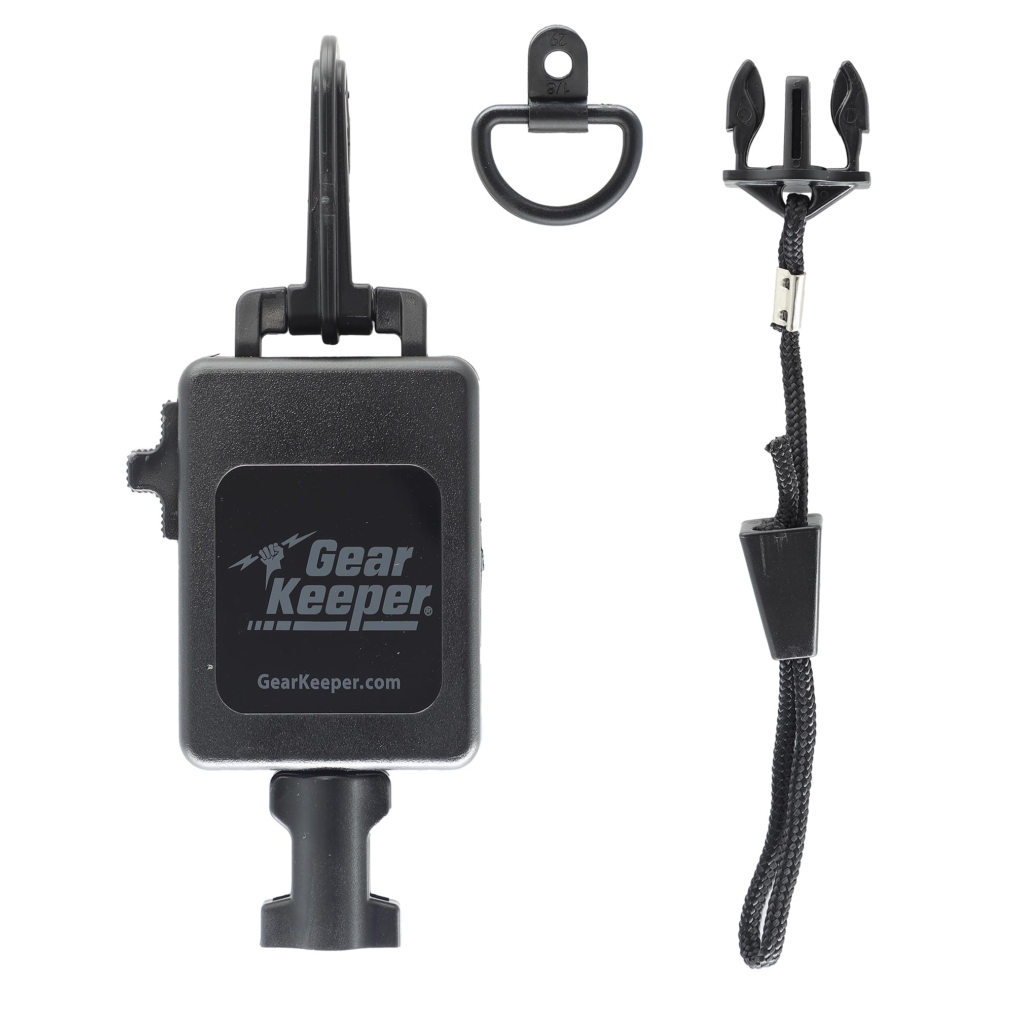 Gear Keeper CB Radio Microphone Keeper - Retractable Mic Holder With Heavy Duty Snap Clip Mount for Truck Radio - CB Radio Acces