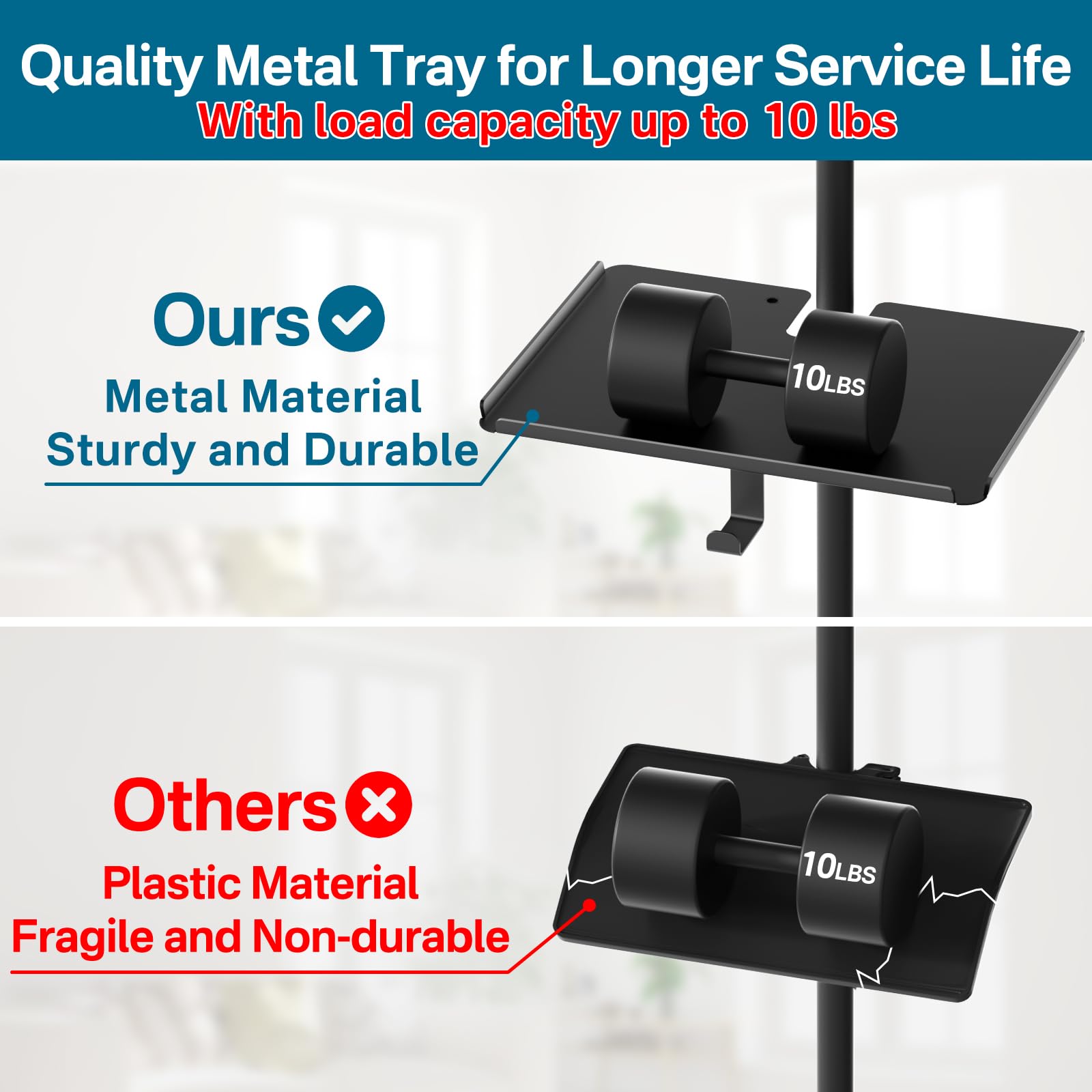 Functional Metal Microphone Stand Tray With Phone Holder   Universal Large Mic Stand Tray Shelf Clamp On Music Stand Tray Attach