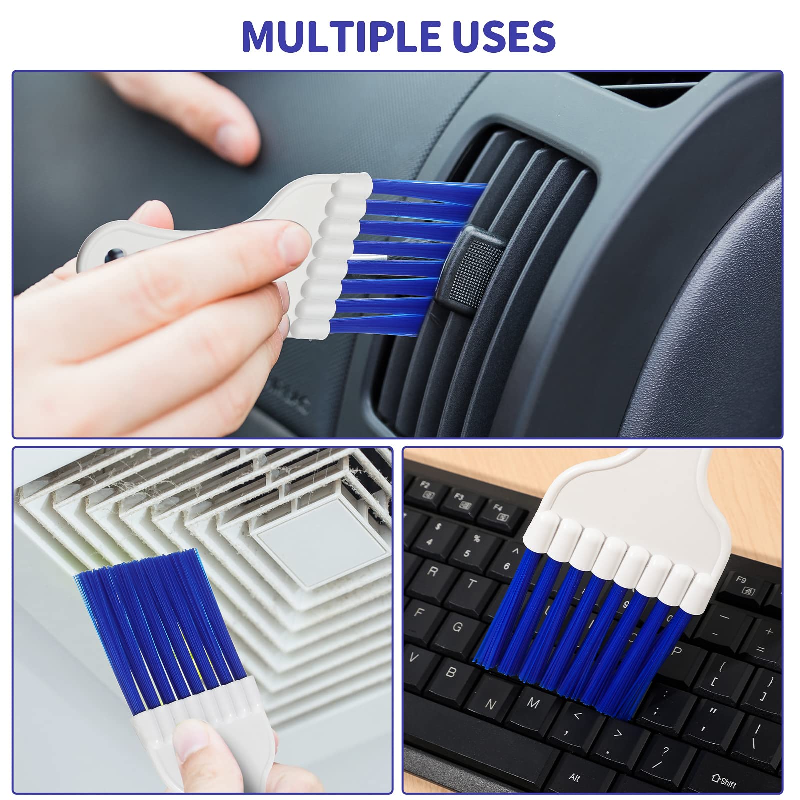 Boao 16 Pcs Air Conditioner Condenser Cleaning Brush Refrigerator Coil Brush Hvac Coil Cleaner Brush Small Plastic Whisk Brush (