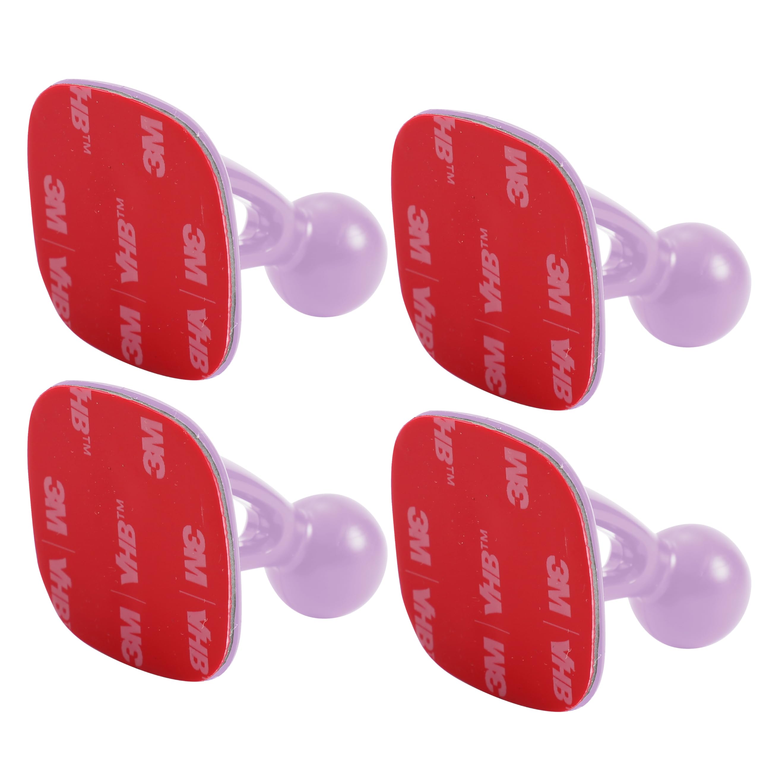 Universal Car Phone Holder Mount With Adhesive Pads, Compatible With 17Mm Ball Head, Strong And Sturdy Base For Cellphones (Pink