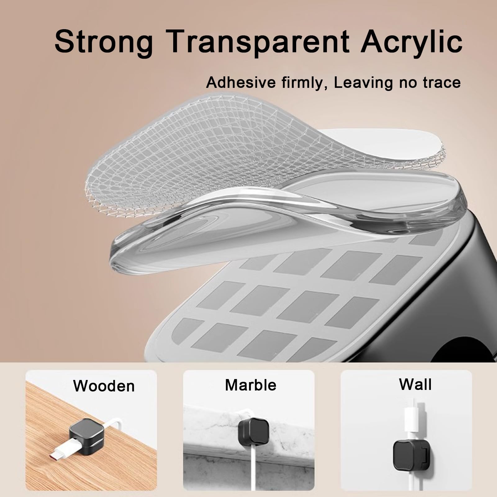 Ifnow 6 Pack Cord Holder For Nightstand White Magnetic Cord Organizer Self Adhesive Cord Holder Adjustable Clip For Desk, Nights