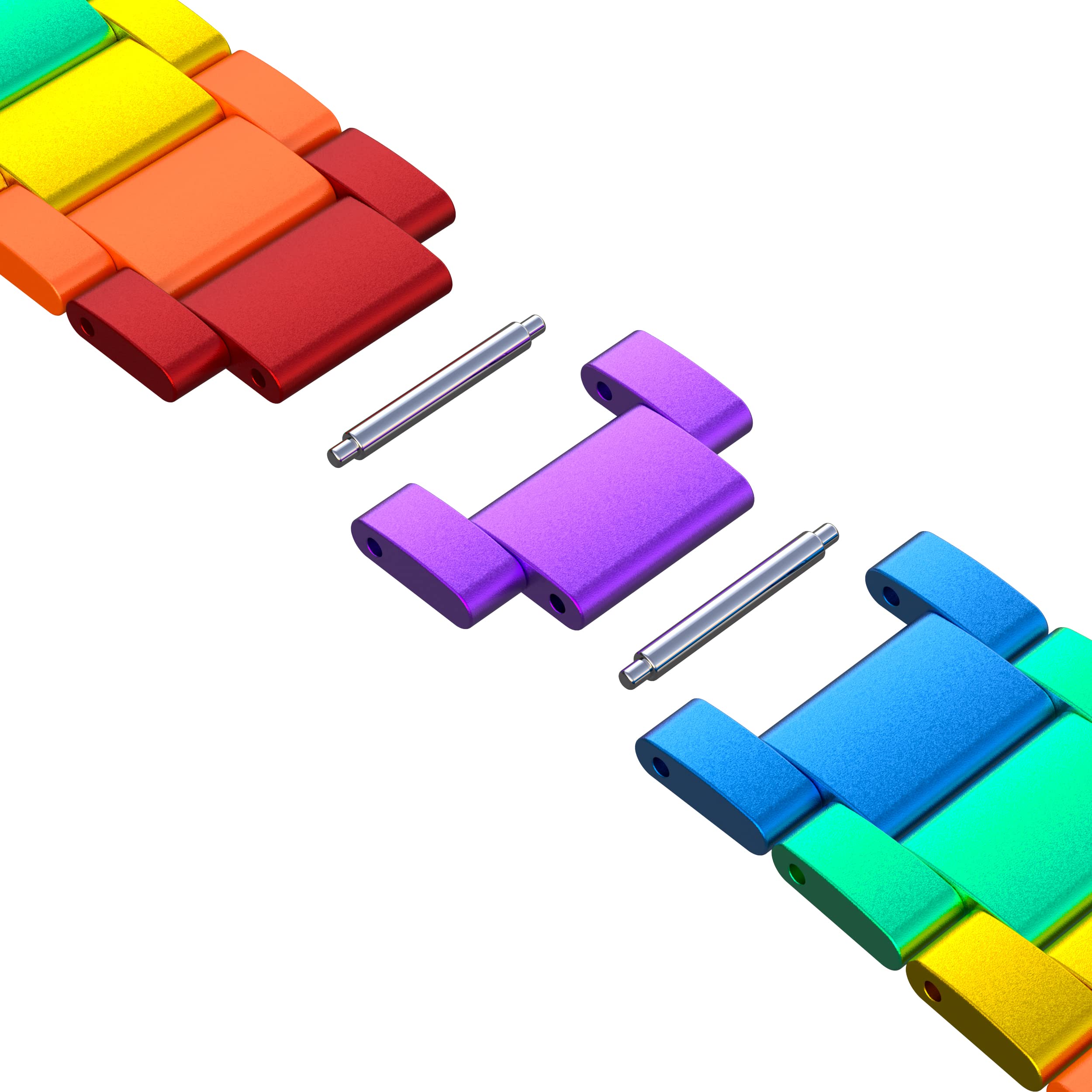 Gelishi Colorful Band Compatible With Apple Watch Band 49Mm 45Mm 44Mm 42Mm Women Men, Ultra Thin Aluminum Metal Band Replacement