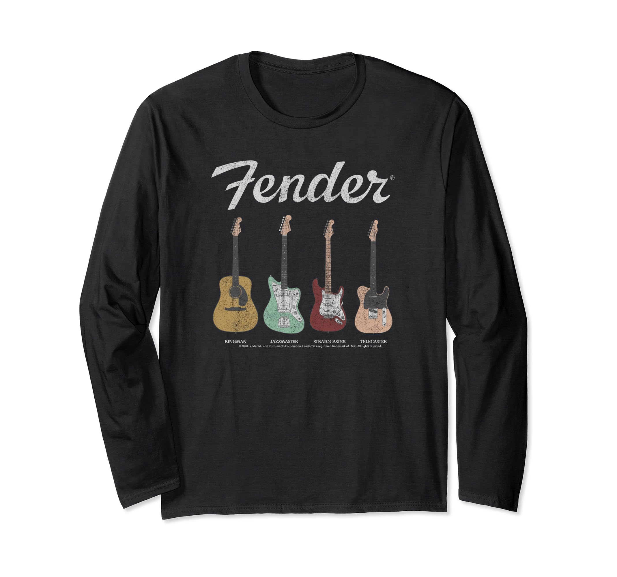 Fender Vintage Guitar Lineup Long Sleeve T Shirt