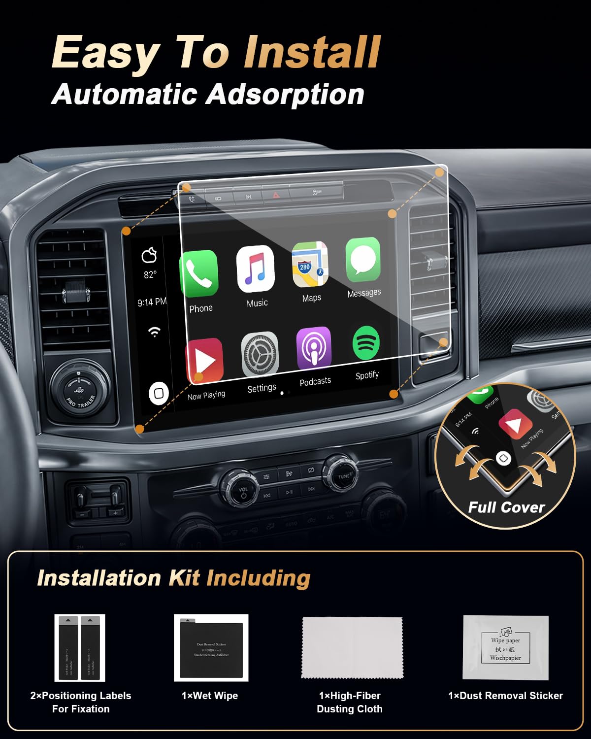 Ecozen Screen Protector For Ford F150 2024 2021 12 Inch Matte Tempered Glass Touchscreen Protector For 2021 2024 Ford F150 Acces