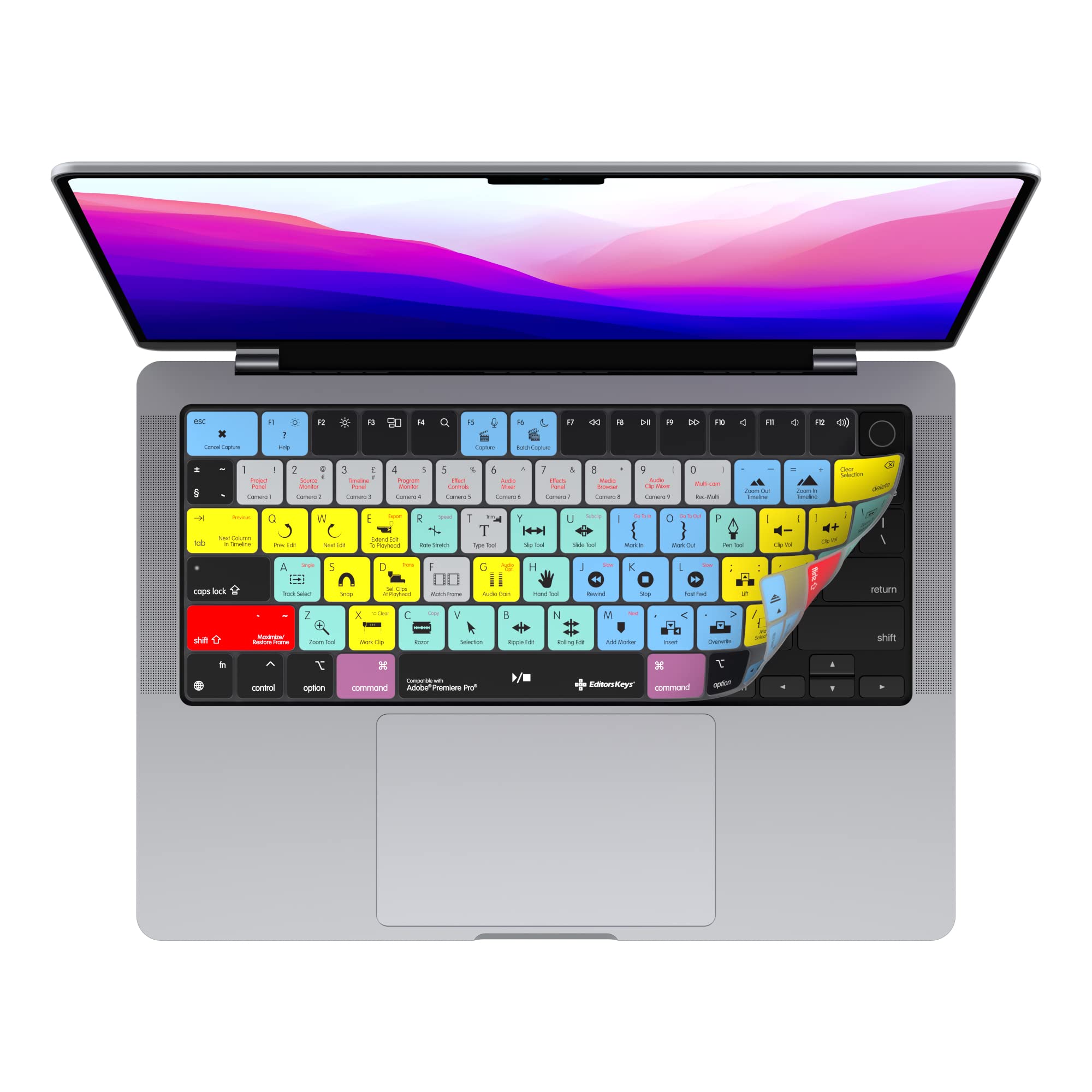 Adobe Premiere Keyboard Covers For Macbook Pro 14'' & 16'' Macbook Pro 2021+ With M Series Chips. (Will Not Fit Other Macbook Mo