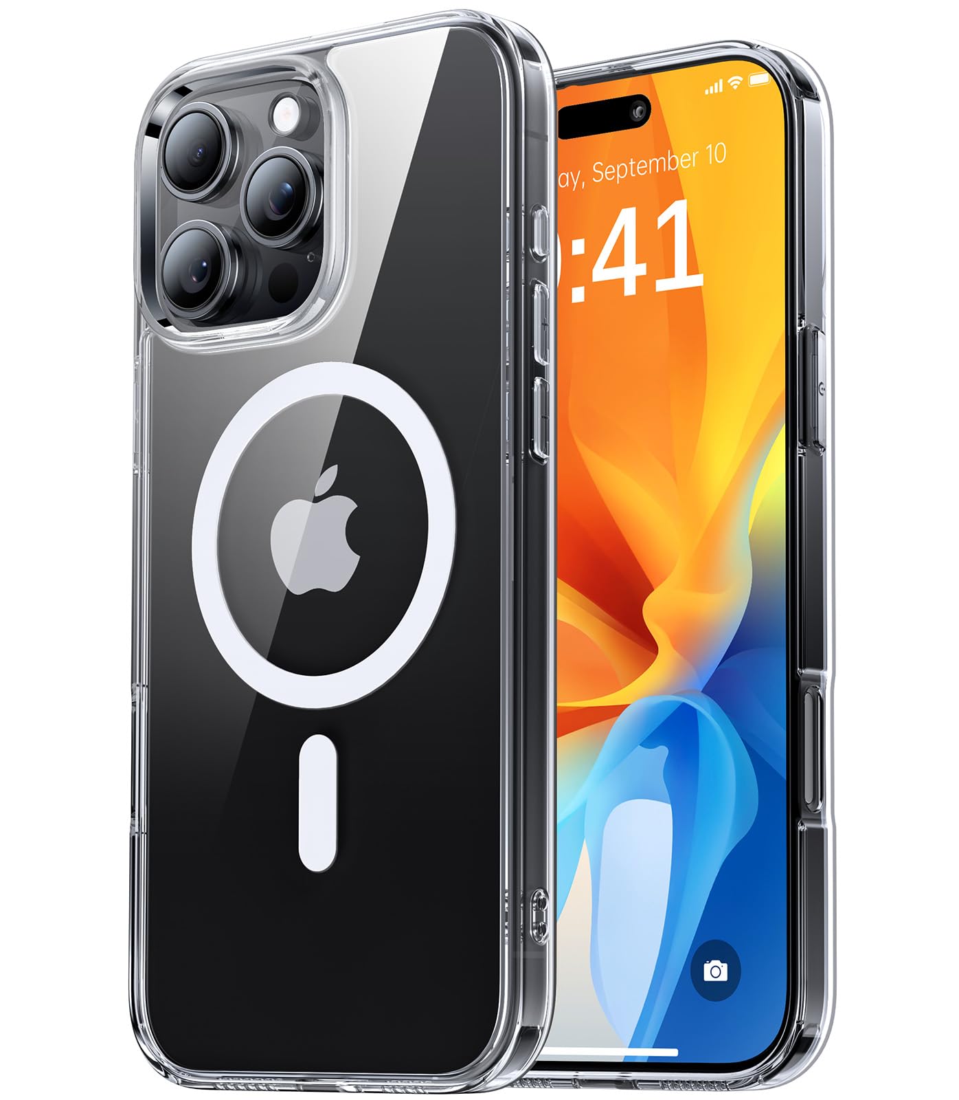 Shiiuou Strong Magnetic For Iphone 16 Pro Case Clear, Never Yellow[Compatible With Magsafe] [Military Grade Drop Protection]Skin