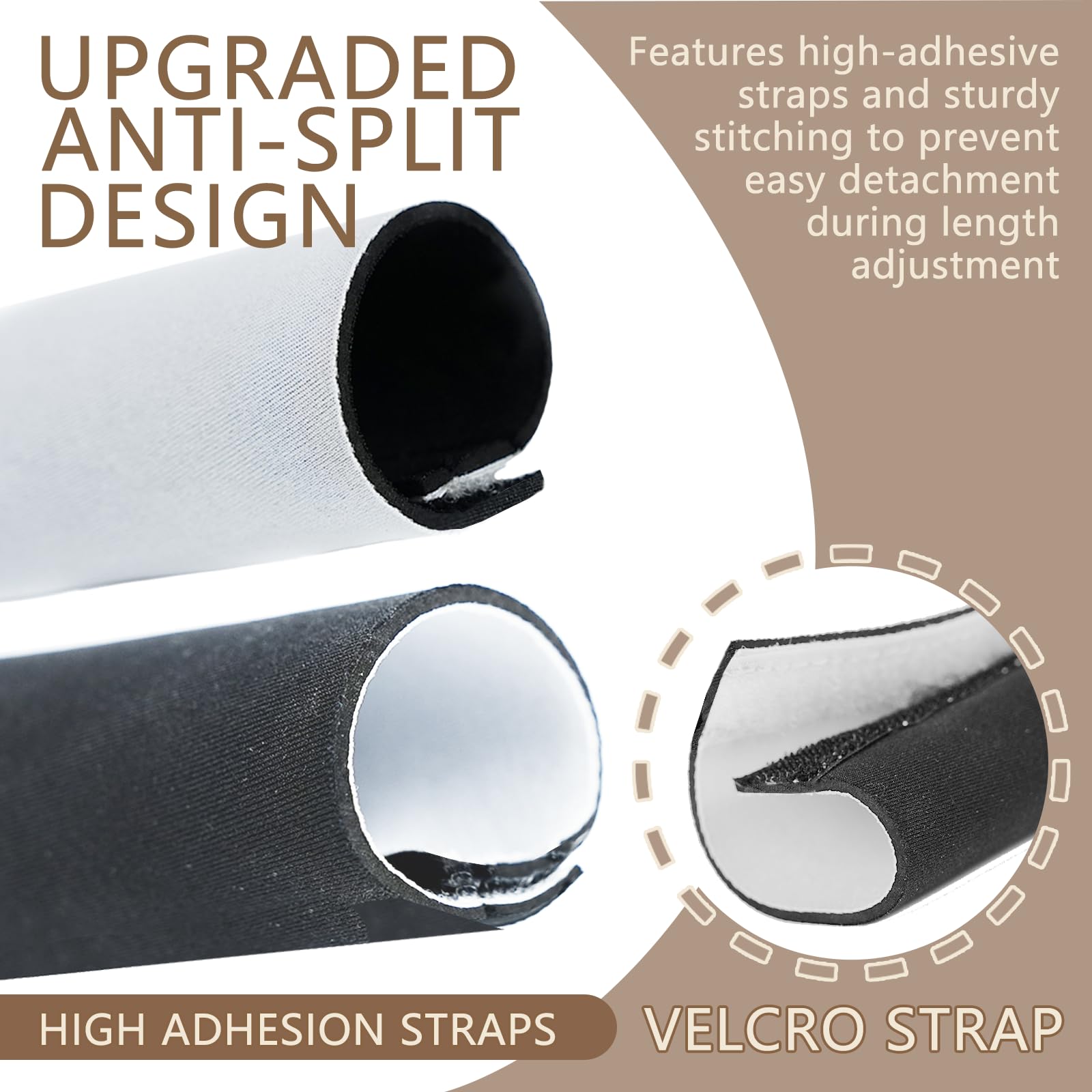 Cable Management Sleeves (12 Pack Straps Included) Neoprene Cord Organizer For Tv Usb Pc Computer Network Wires (40 Inches) Diy